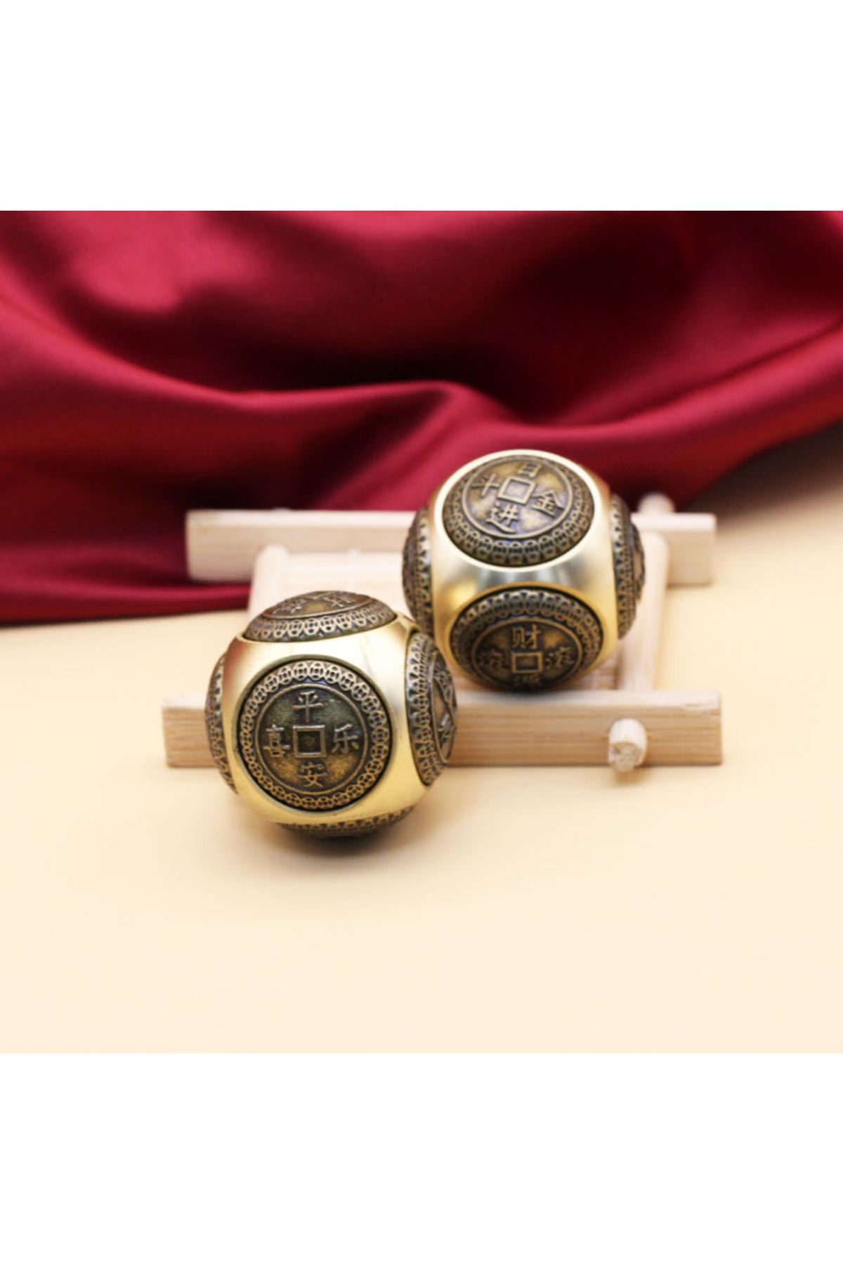 Choice-Six-faced Four blessing luck money Fidget Spinner EDC Copper Stress Relief Cube Decompression Cub... 2