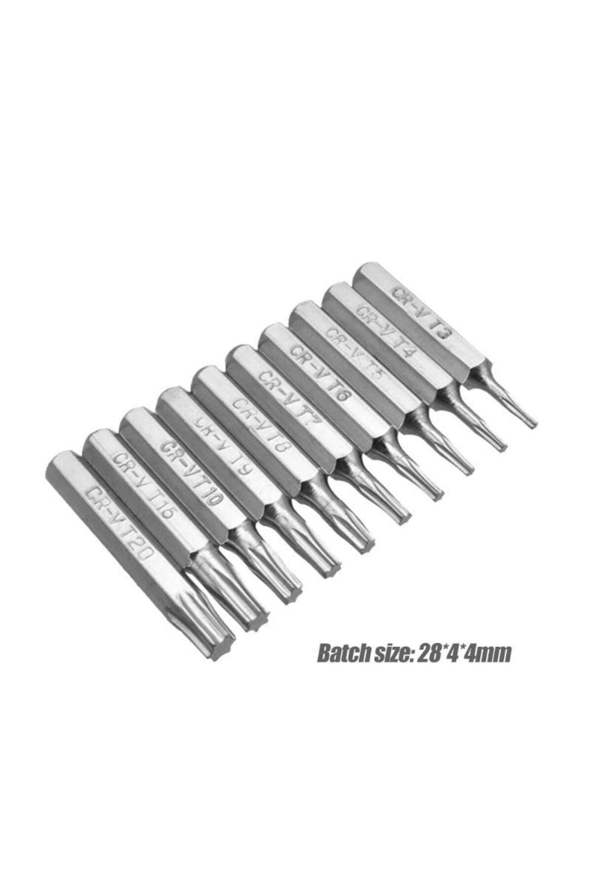 Choice-50-10pcs 4mm CR-V Torx Screwdriver Bits Set T3 T4 T5 T7 T8 T9 T10 T15 T20 Batch Head Mobile Repai... 7