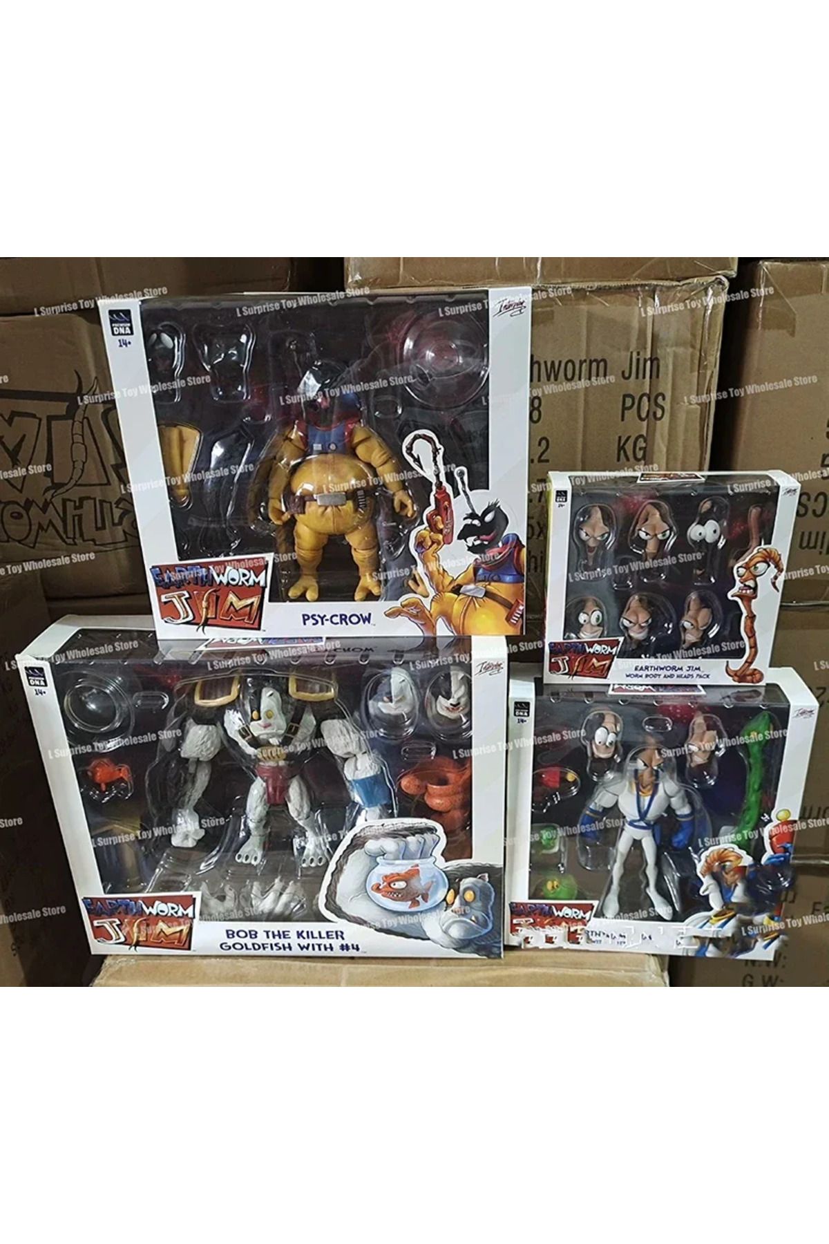 Choice-Pdna 1/12 Earthworm Jim Figure Psy Crow Bob The Killer Professor Monkey For A Head Game Action Fi... 2