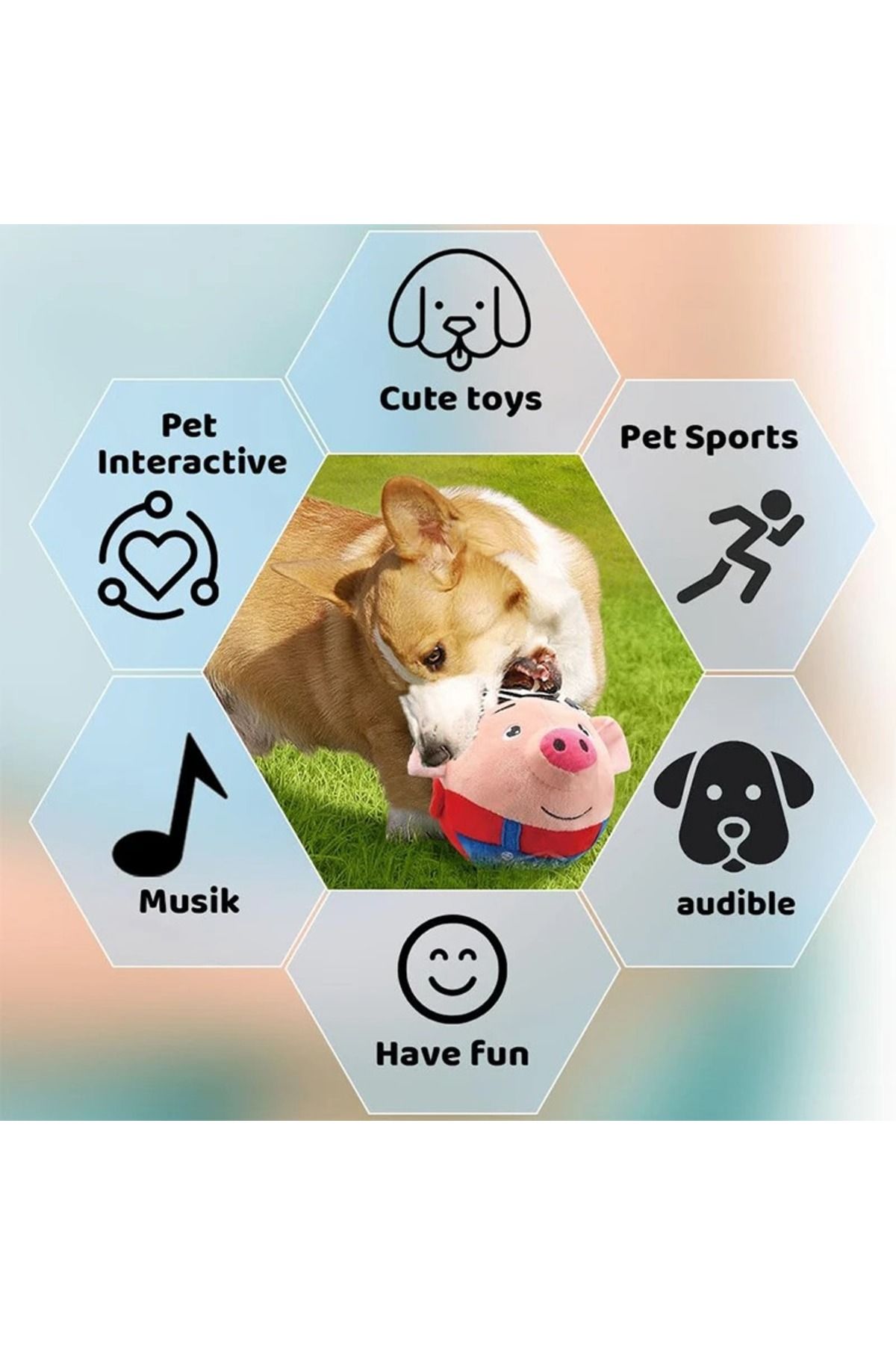 Choice-Jumping Pig Toy Seaweed Pig Jumping Ball Active Moving Pet Plush Toy Bouncing Learn To Talk Sing ... 5