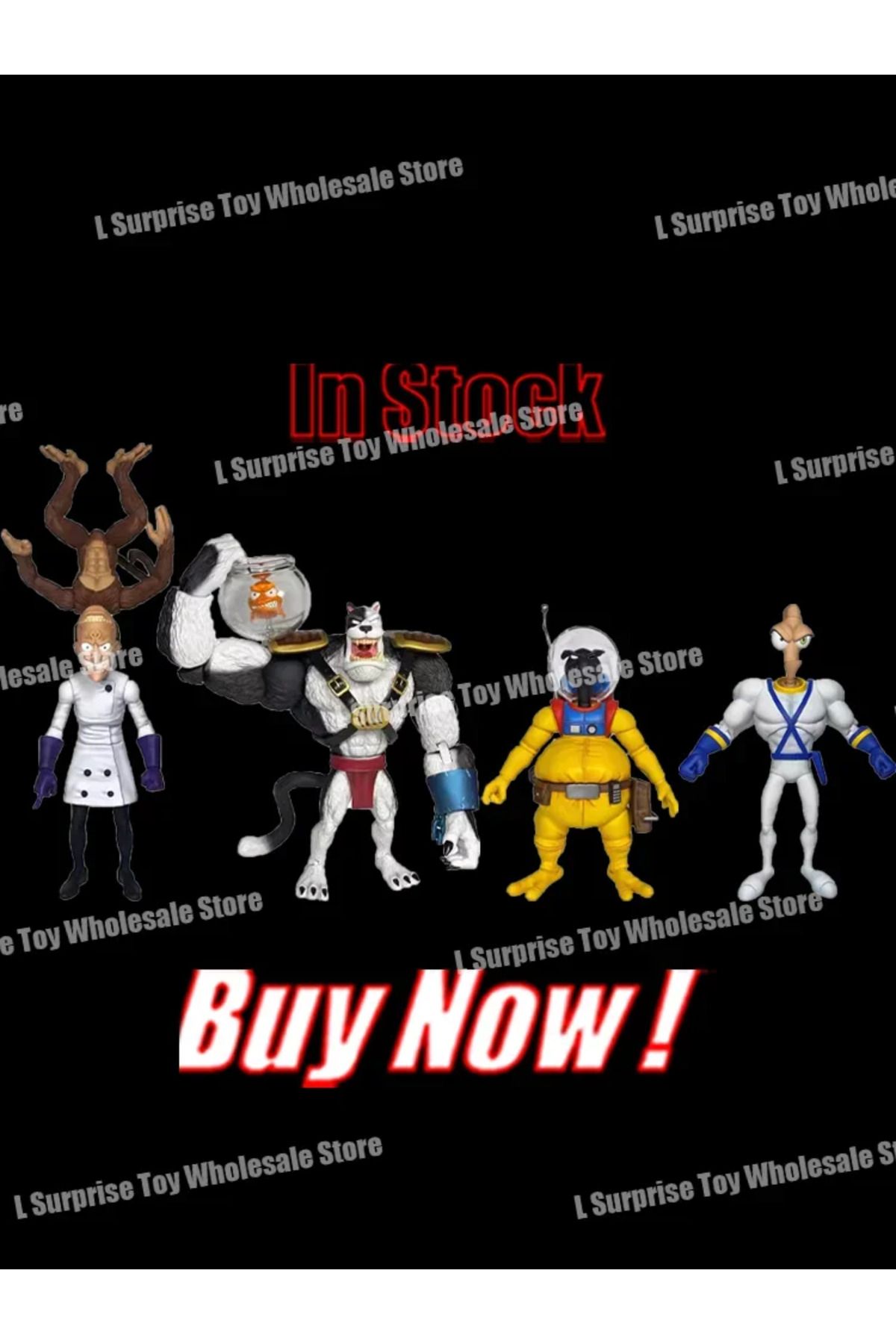 Choice-Pdna 1/12 Earthworm Jim Figure Psy Crow Bob The Killer Professor Monkey For A Head Game Action Fi... 7