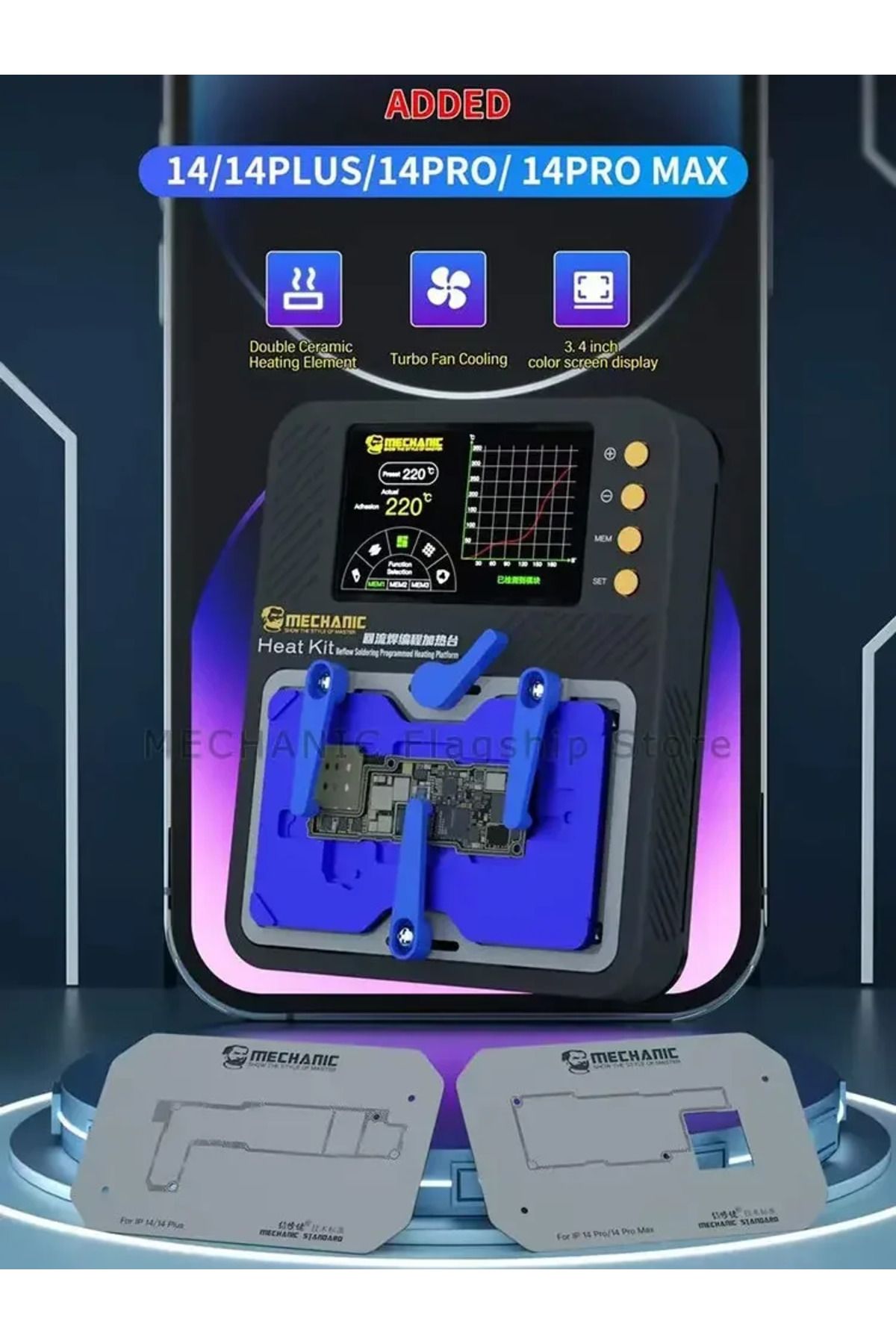 Choice-MECHANIC HEAT KIT Intelligent Reflow Heating Platform for IPhone X-15PM Motherboard PCB CPU Degum... 7