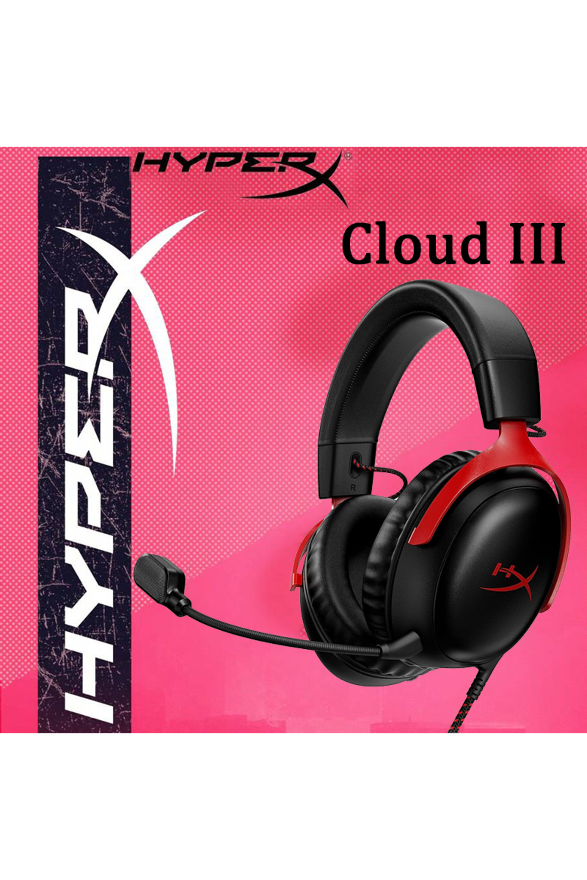 Choice-HyperX Cloud 3 III Wired Gaming Headset With DTS Sound Mic/Support HyperX Software USB Gaming Hea... 2