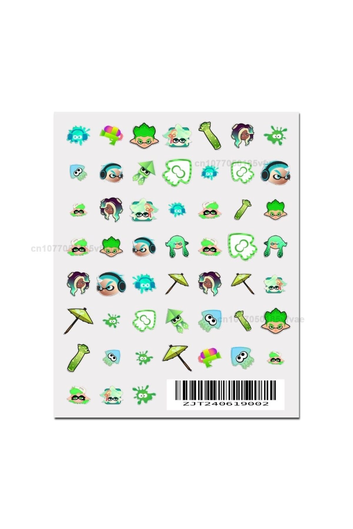 Choice-S-Splatoon Game Stickers 1PCS New 3D Adhesive Nail Art Sticker Cartoon Nail Art Decal Sticker Nai... 4