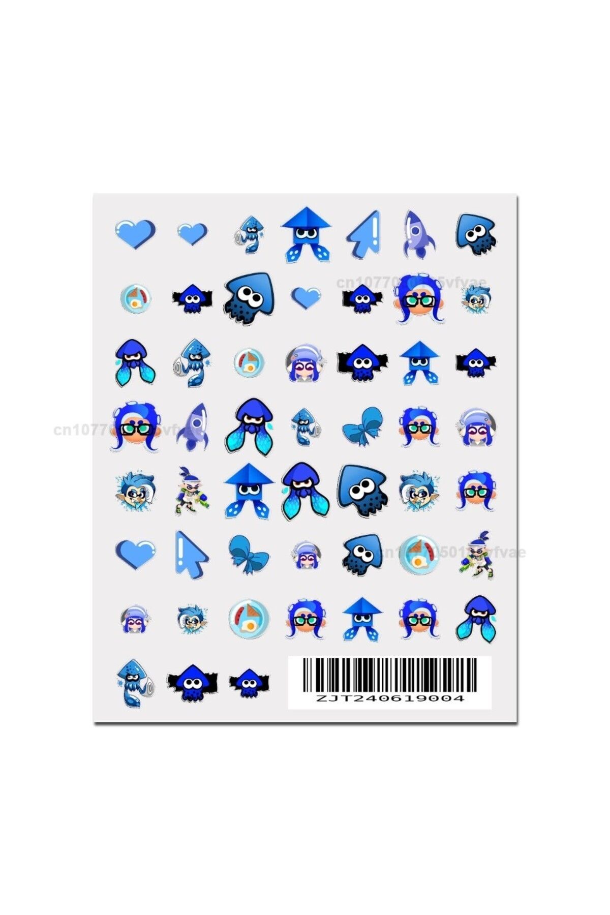 Choice-S-Splatoon Game Stickers 1PCS New 3D Adhesive Nail Art Sticker Cartoon Nail Art Decal Sticker Nai... 6