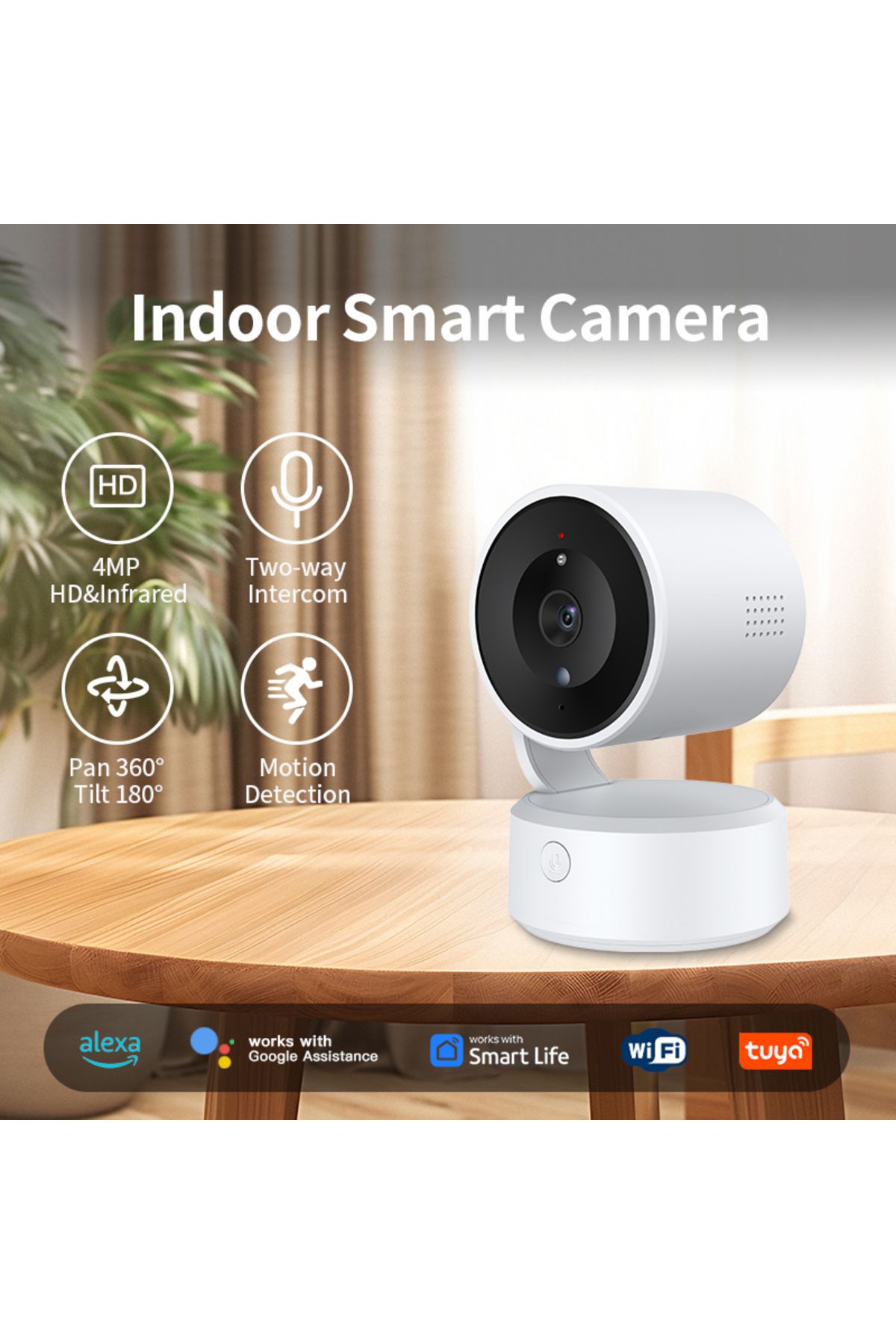 Choice-Tuya Smart WIFI 360 Camera 2-Way Voice Intercom Indoor Wireless Video Surveillance Cameras Smart ... 1