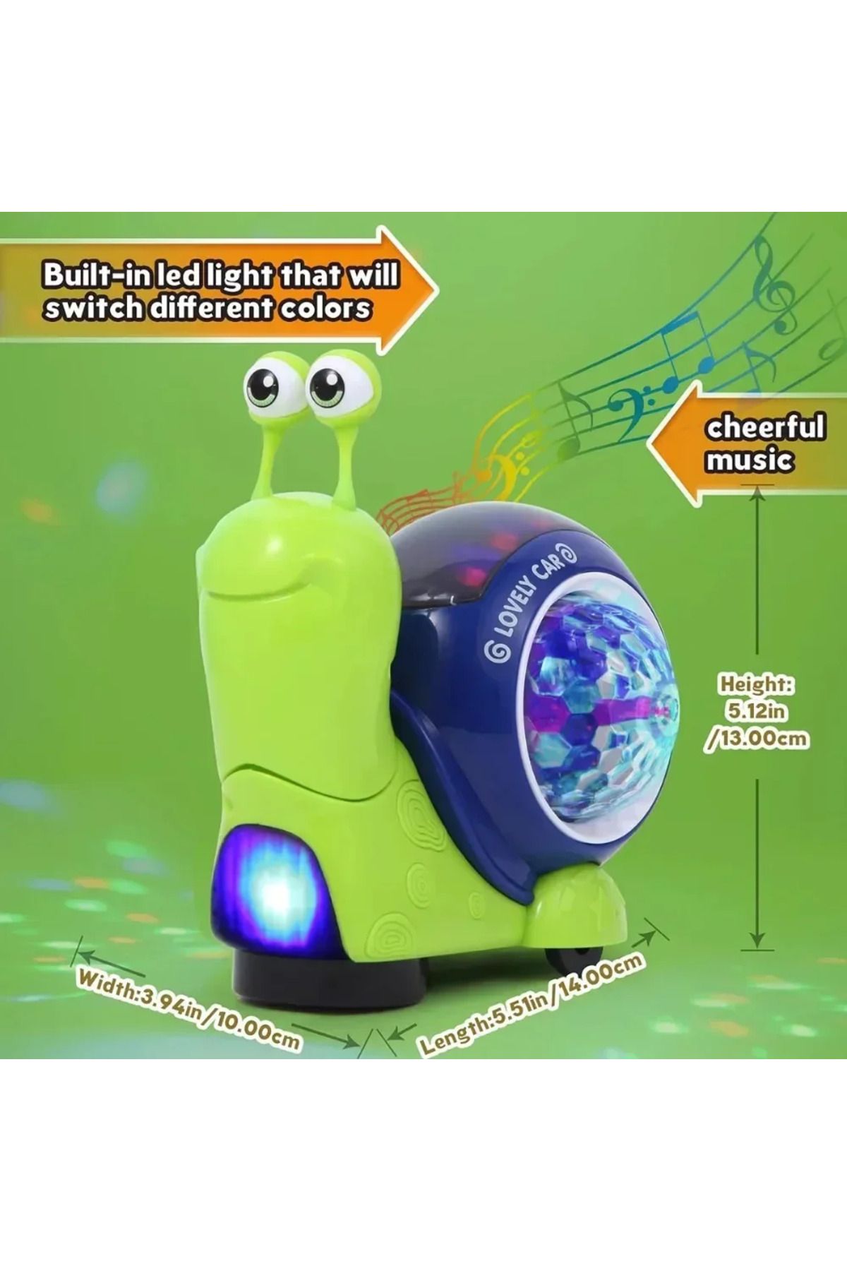 Choice-Crawling Snail Baby Toy,Electric Snail Walking Toy withl Music& Light,Tummy Time Crawling Toys fo... 4