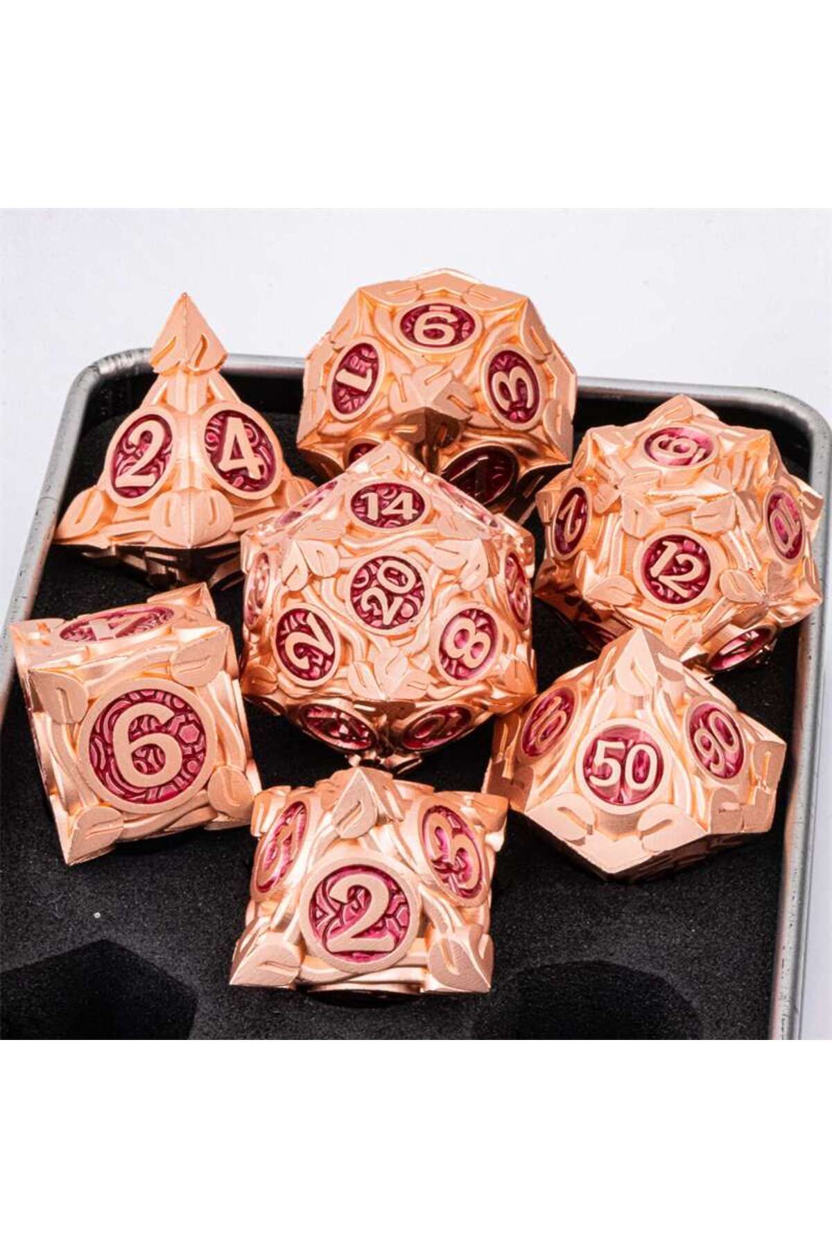 Choice-7pcs Dice Set DND Metal Dice Full Set Dice for Dungeons and Dragons Polyhedral Dice RPG Dice D&D ... 6