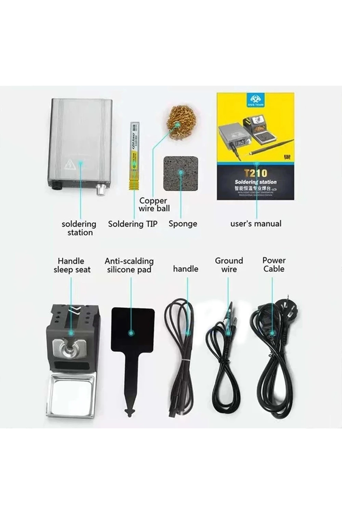 TOOKKS-OSS T245 T210 T115 Soldering Station Professional Precision / 120-450C /Soldering Station for Pho... 7