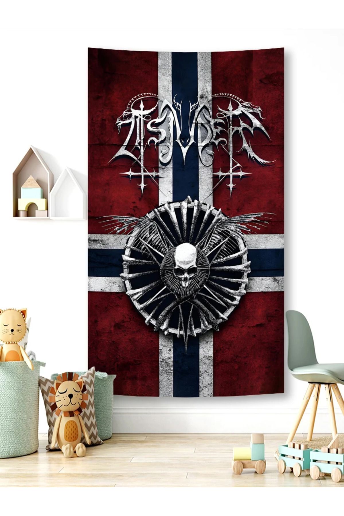 Choice-90X150CM 3X5FT Norway Black Metal Band Flags Death Art Tattoos Rock Band Posters Home Decoration ... 3