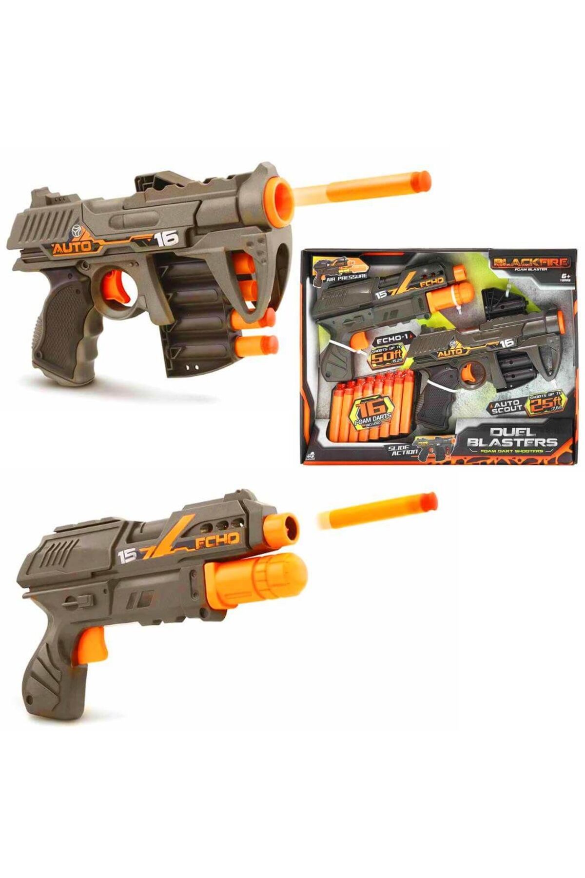 Genel Markalar Dual Blasters Sünger Mermi Atan Dart Tabanca Seti 2