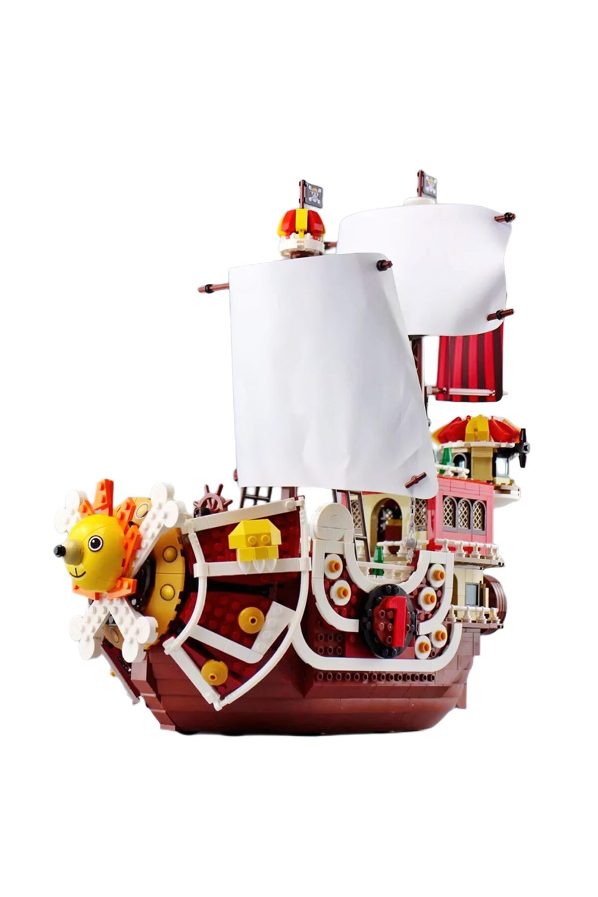 Choice-1484PCS Anime Thousand Sunny Ship Building Block Model MOC Pirate Boat Building Set With LED Ligh... 8