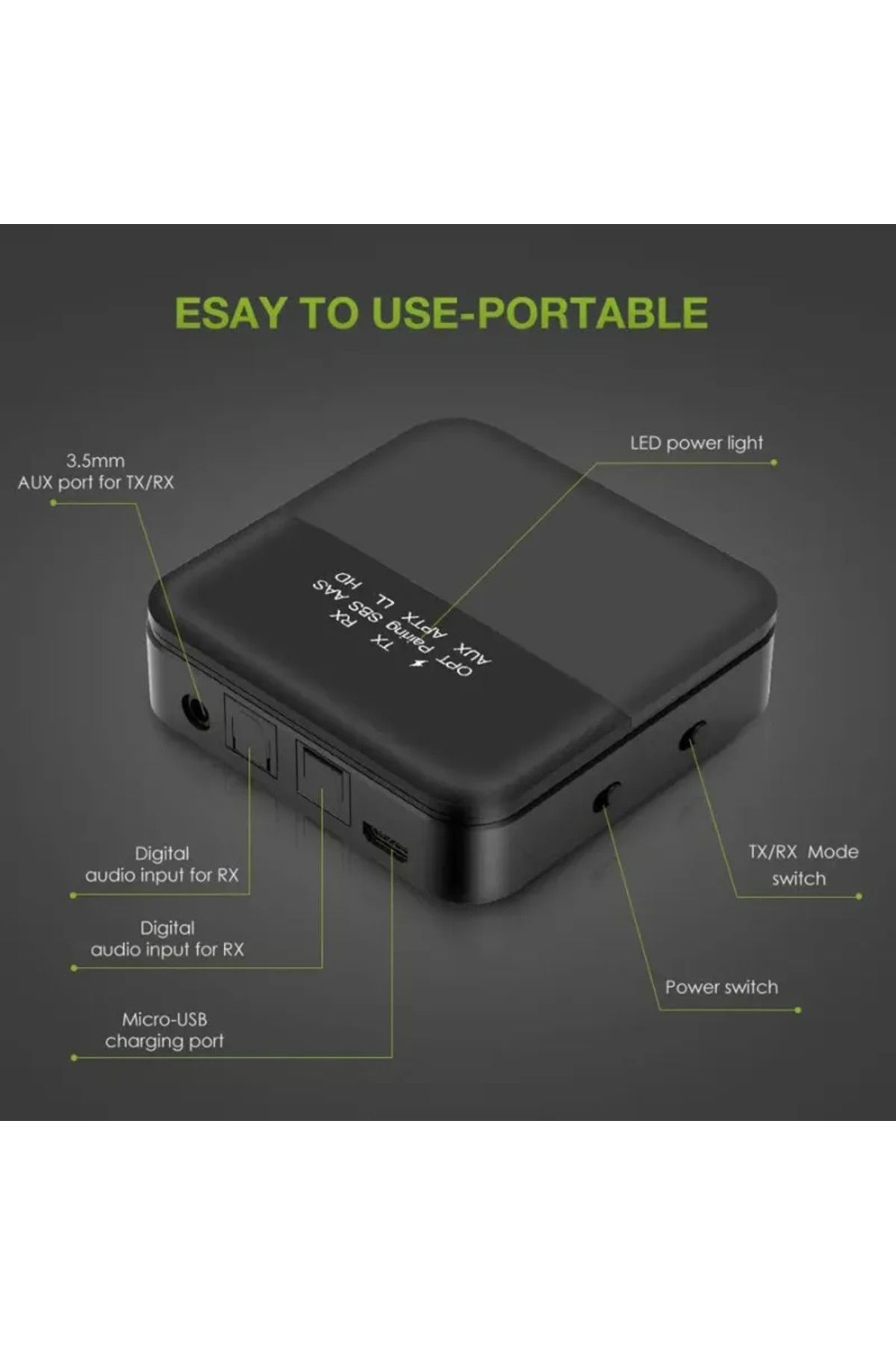 Choice-Bluetooth 5.0 Audio Transmitter Receiver AptX HD LL Low Latency CSR8675 Wireless Adapter RCA SPDI... 3