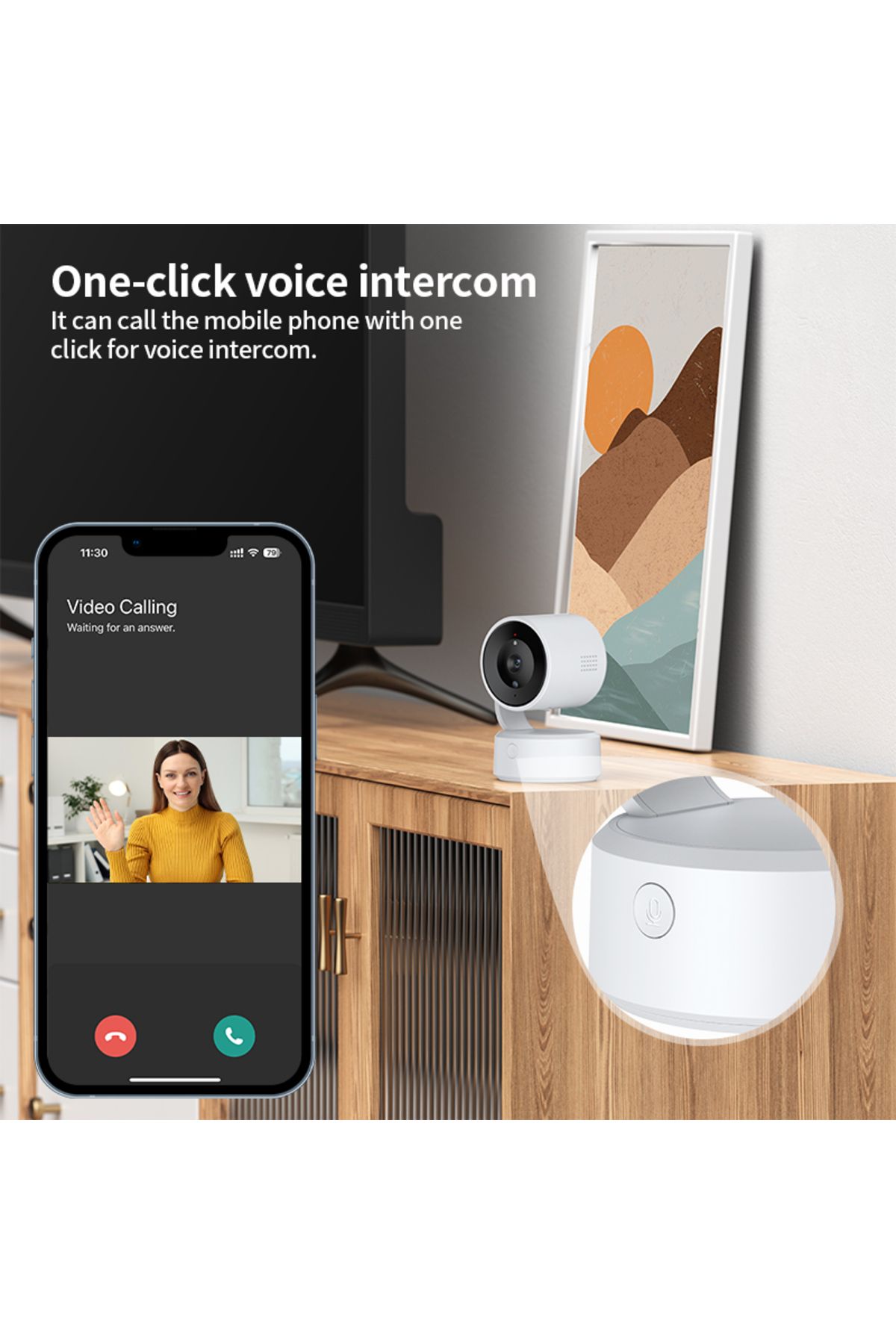 Choice-Tuya Smart WIFI 360 Camera 2-Way Voice Intercom Indoor Wireless Video Surveillance Cameras Smart ... 4