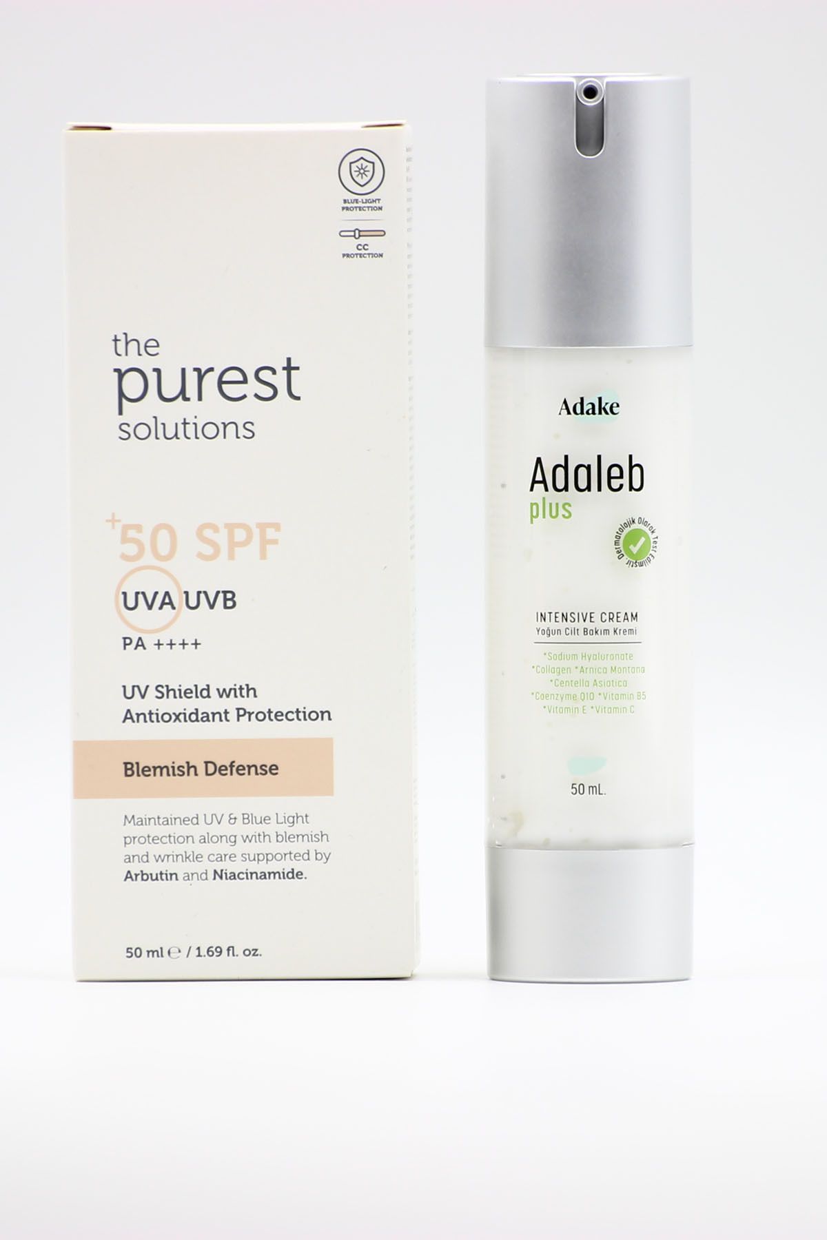 ADAKE Adaleb Plus Akne Karşıtı Krem ve The Purest 50 SPF Güneş Kremi