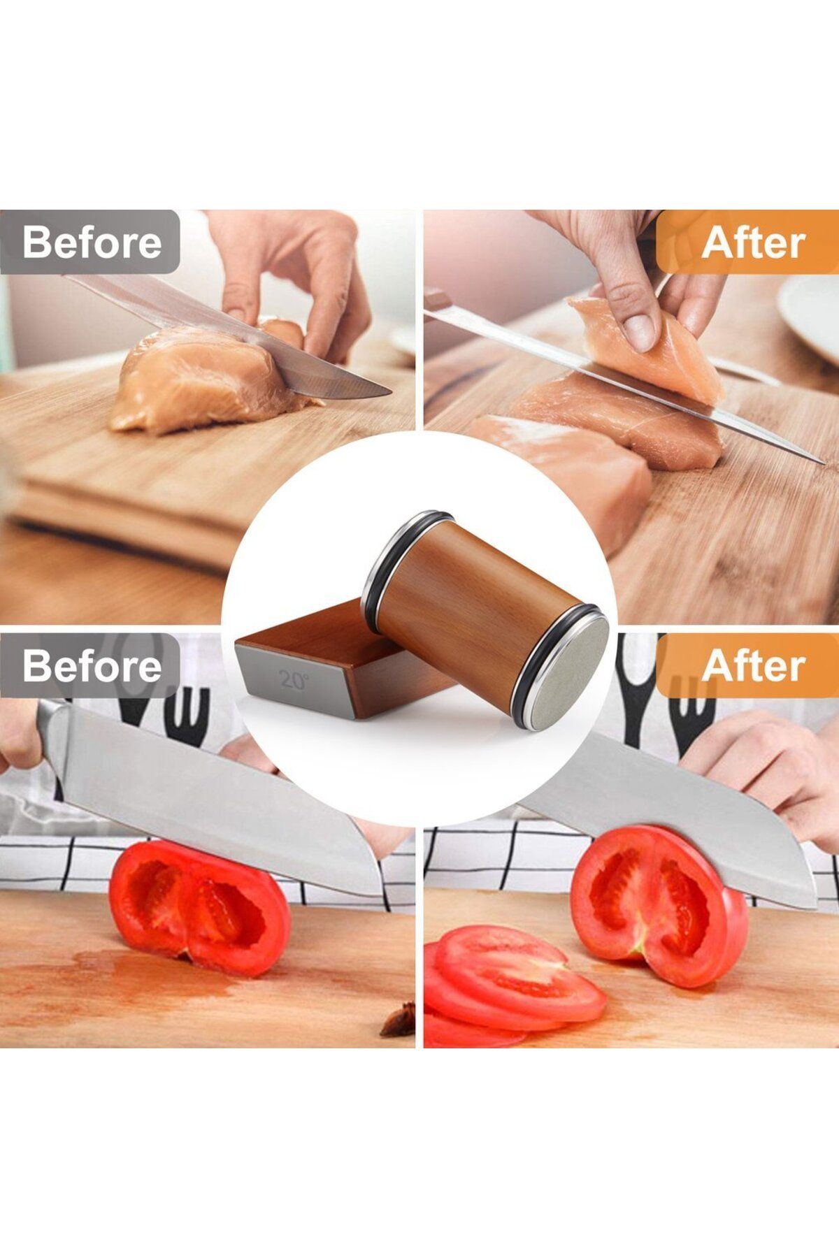 Choice-Rolling Knife Sharpener Kit 15°/20° Double For Straight Edge Roller Knife Sharpening With Industr... 3