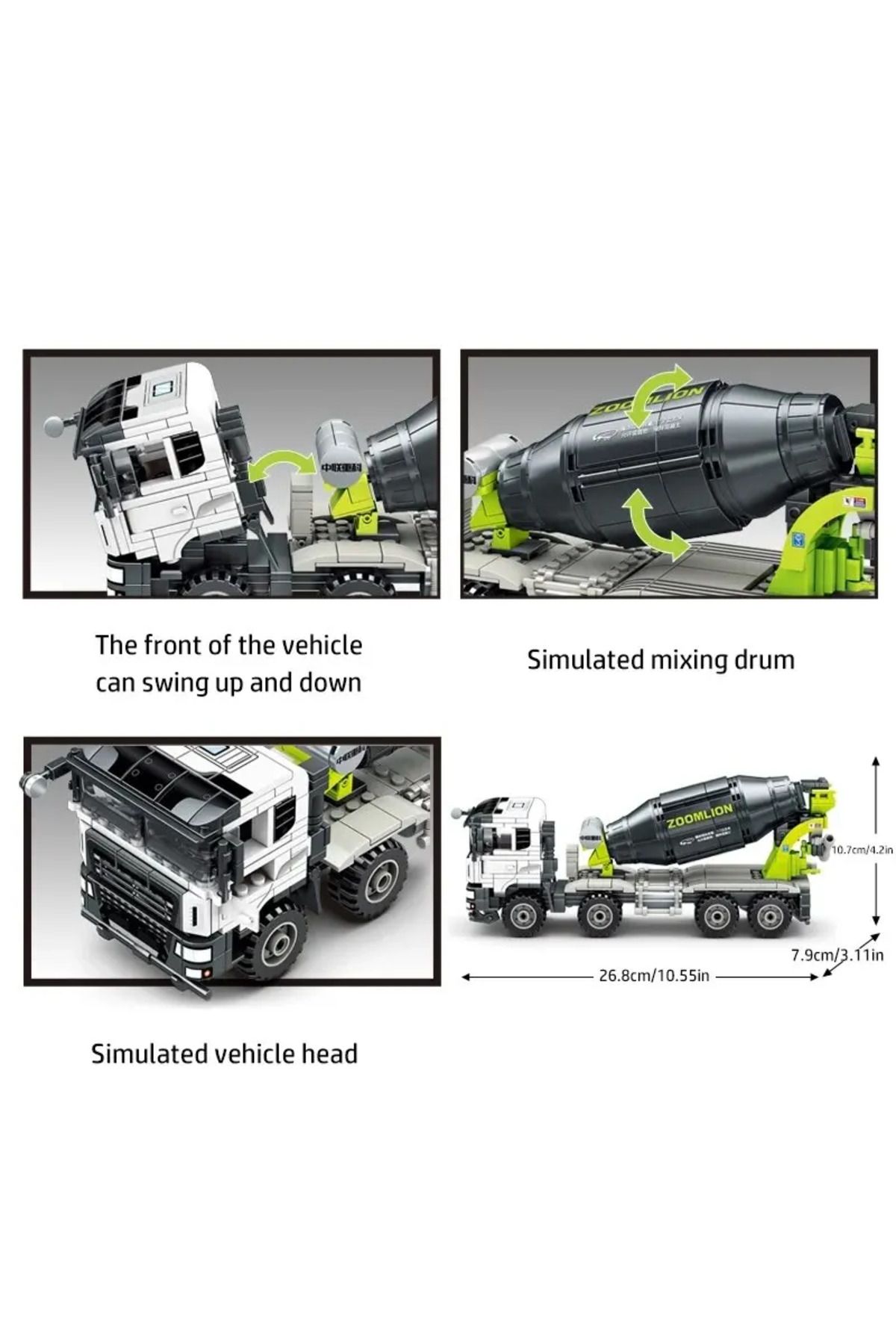 Hot Toys-City Engineering Trucks Building Blocks Crane Bulldozer Excavator Childrens Car Construction MOC ... 5