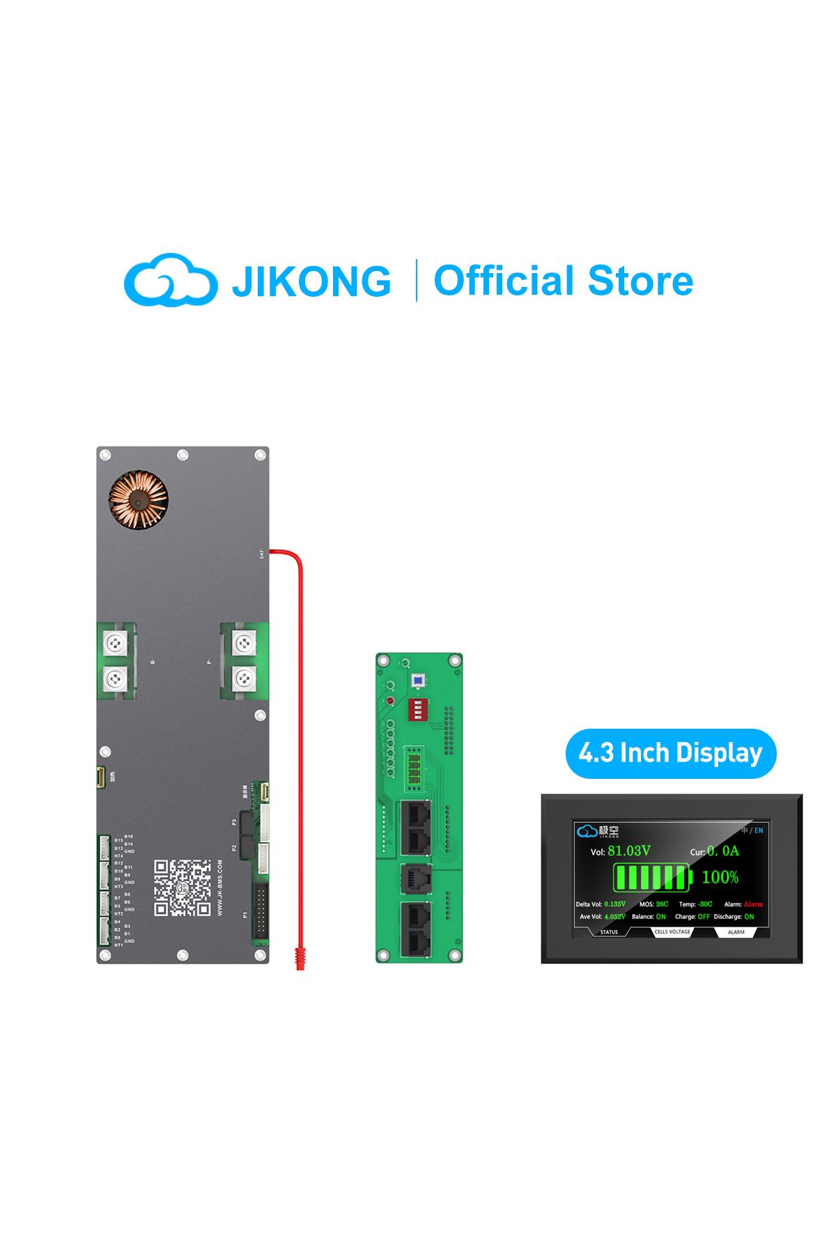 Choice-JIKONG Smart BMS+4.3 Display Monitor Lifepo4 Li-ion LTO BMS Inverter  8S 16S 24V 48V Family Energ... 2