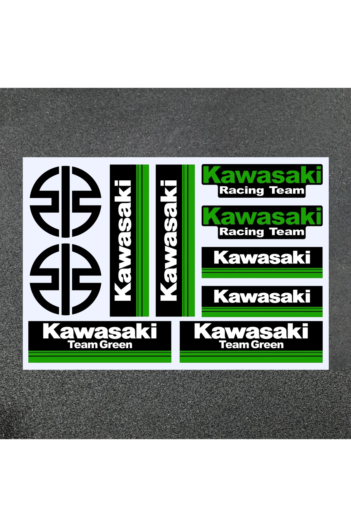 Choice Motorcycle Kawasaki Sticker Racing Team Decal Set Tank Logo