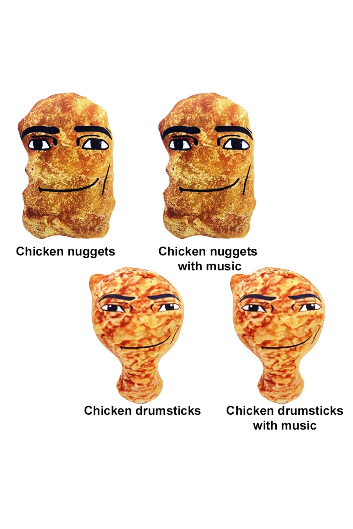 Choice-Cotton Eye Joe Plush Toy with Music Simulation Chicken Nugget Plush Doll Soft Pillow Cushion Birt... 7