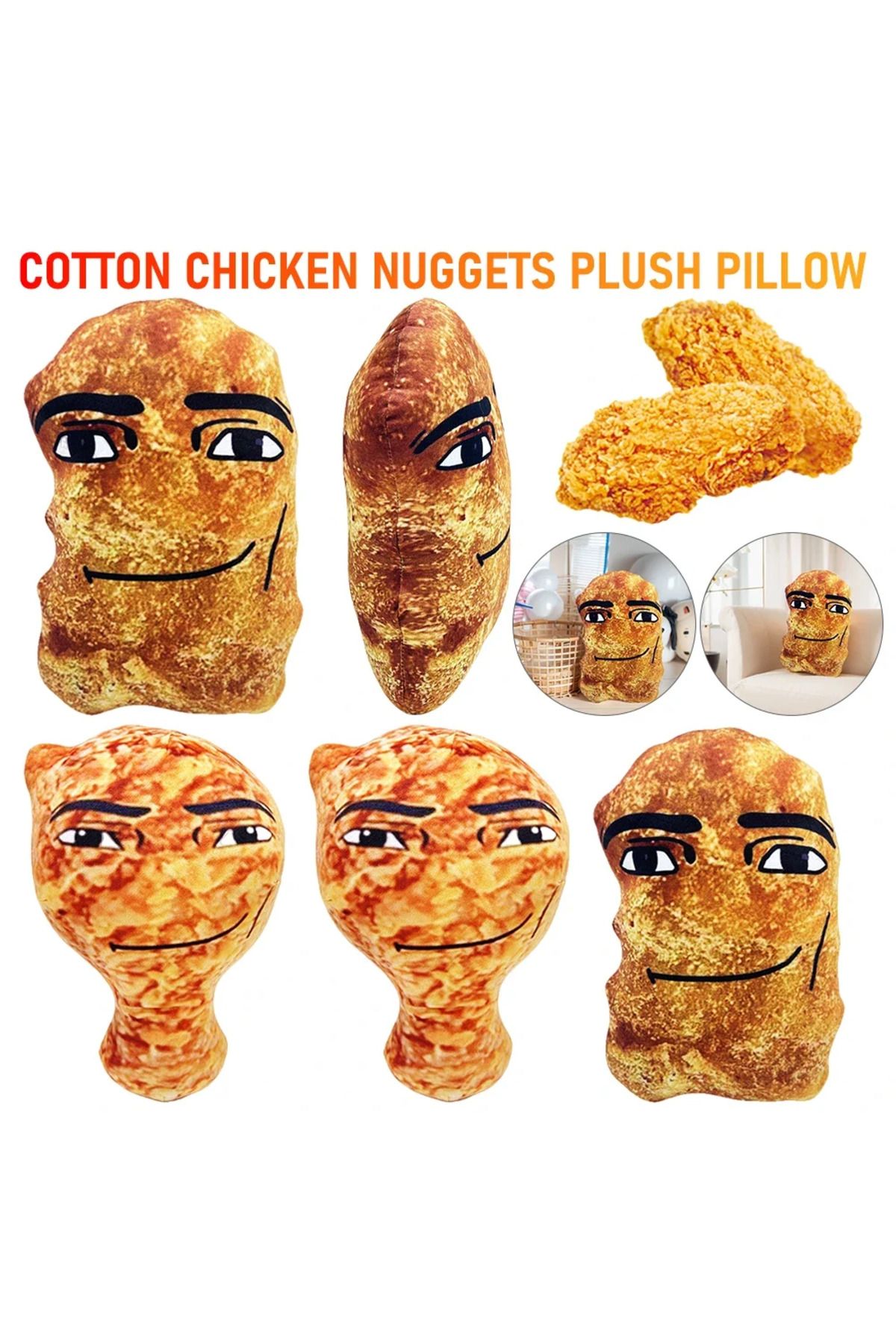 Choice-Cotton Eye Joe Plush Toy with Music Simulation Chicken Nugget Plush Doll Soft Pillow Cushion Birt... 2