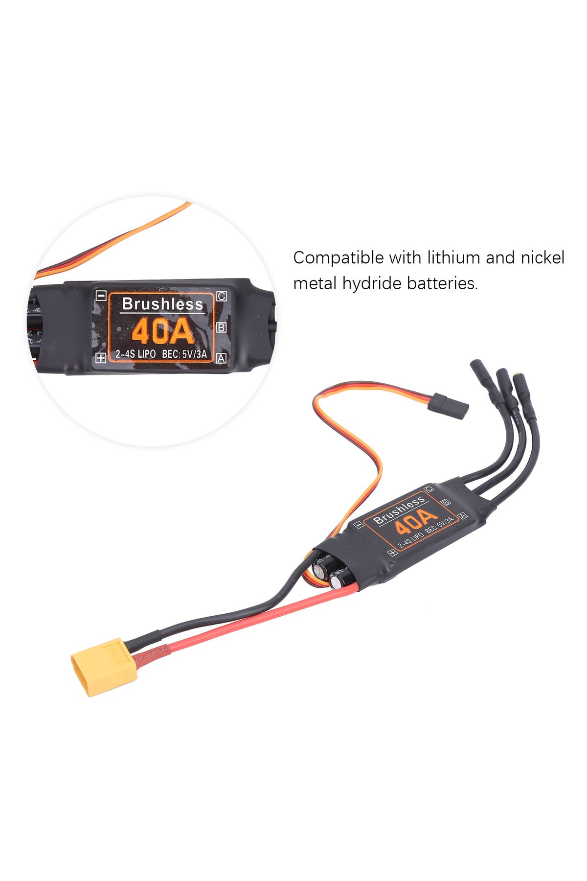 Choice-40A Brushless ESC Speed Controller 5V/3A BEC Output for RC Drone Airplanes Accessory Drone ESC 40... 2