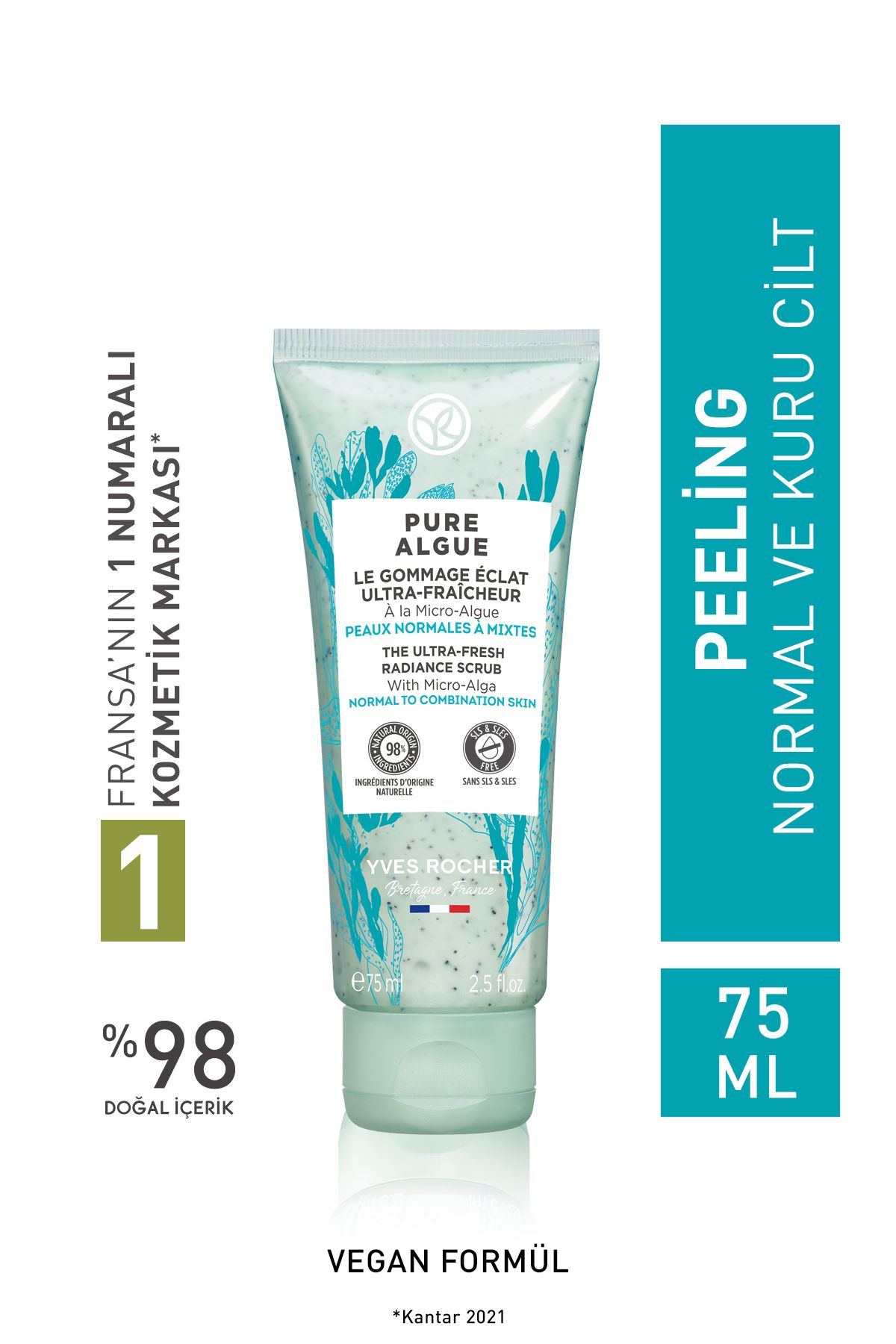 Yves Rocher Besleyici Normal Ve Kuru Ciltler Için Yüz Peelingi-75 ml