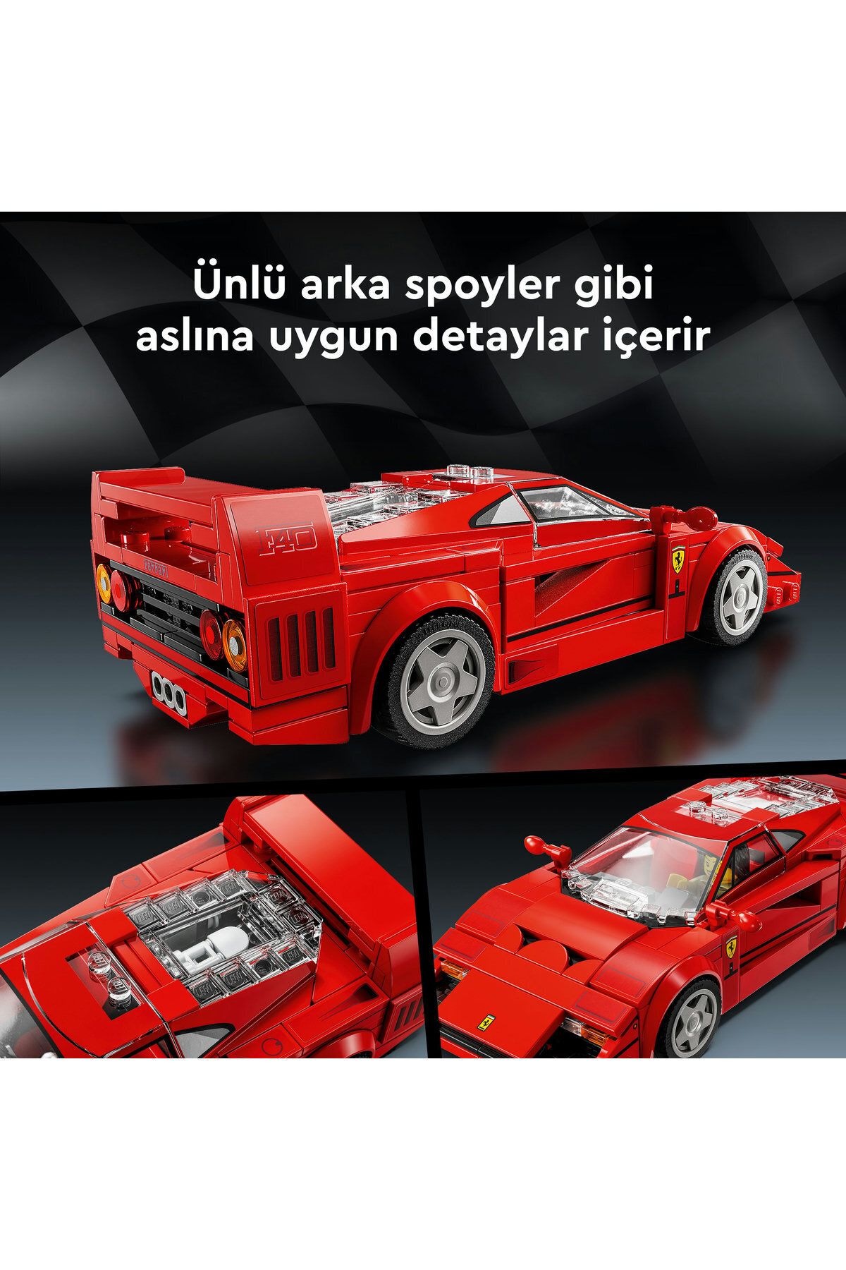 ست ساخت سوپر ماشین Ferrari F40 LEGO® Speed Champions (318 قطعه) | مناسب برای سن 9 سال به بالا LEGO
