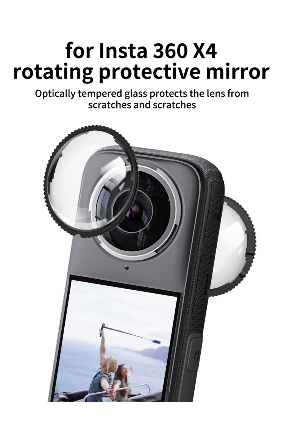 Choice-Pc Suitable For Insta360 X4 Lens Protector, Pc Rotating Scratch Resistant Panoramic Motion Camera Le 8