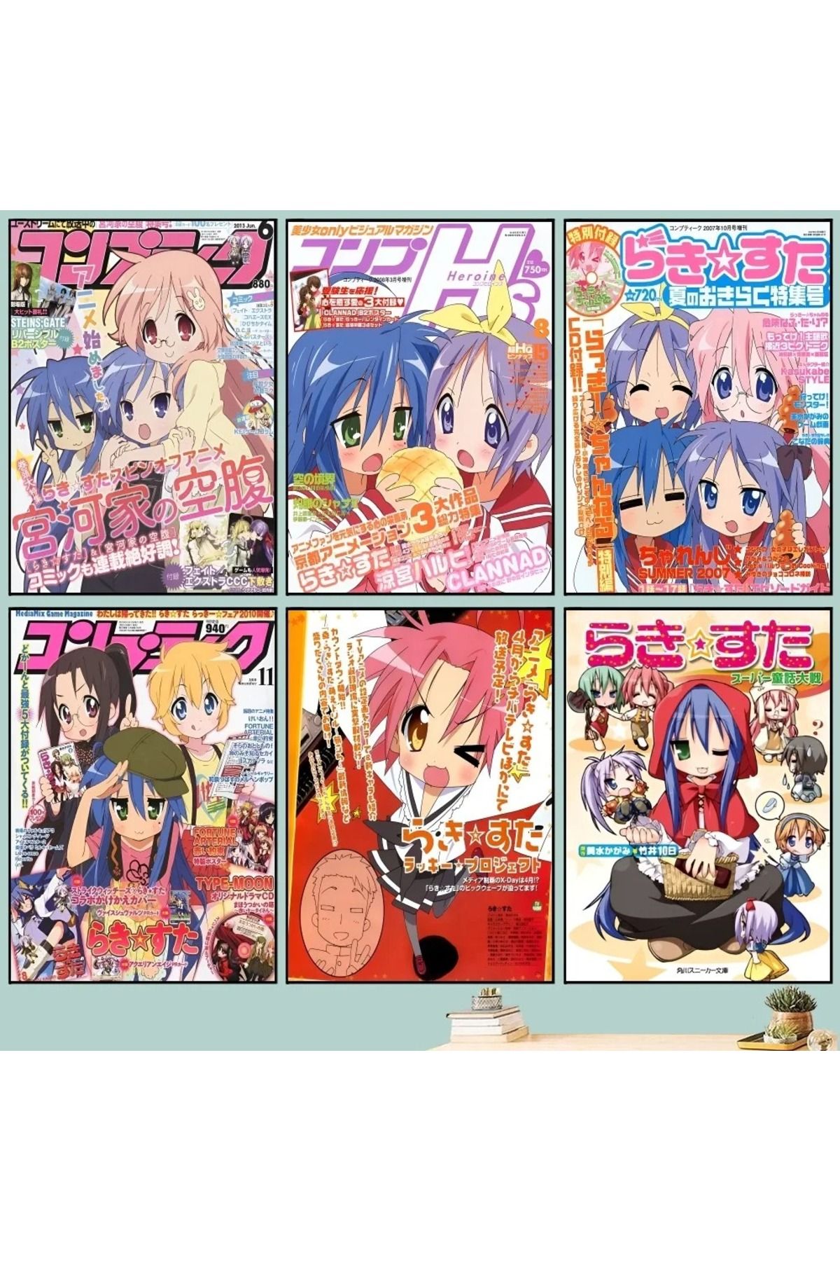 Choice-Anime Lucky Star Poster Art Self-adhesive Art Small Poster HD Quality Poster Wall Art Canvas Pain... 2