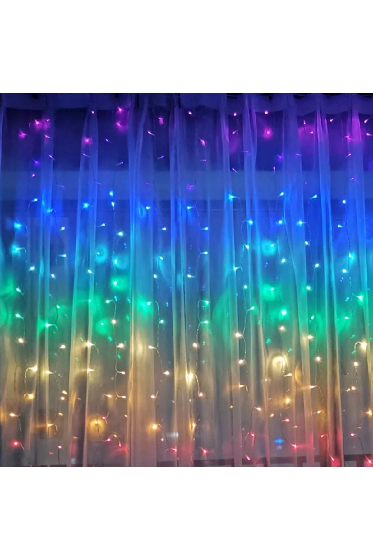 Ovebu Perde Led 240 Ledli 8 Fonksiyonlu Dekor Lambası RGB