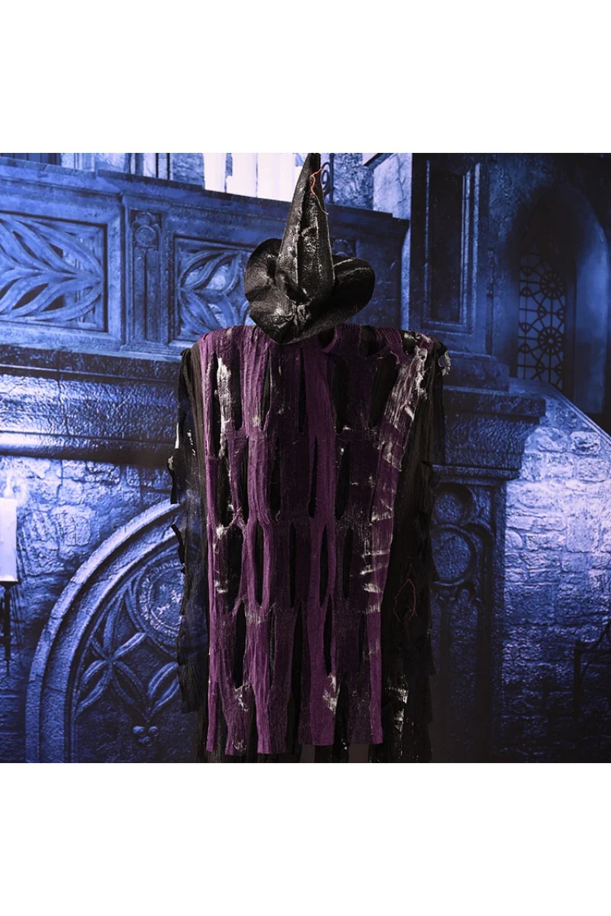 Choice-Halloween Skeleton Pendant Witch Hanging Ghost Glowing Eyes Horror Doll Spooky Party Home Garden ... 6