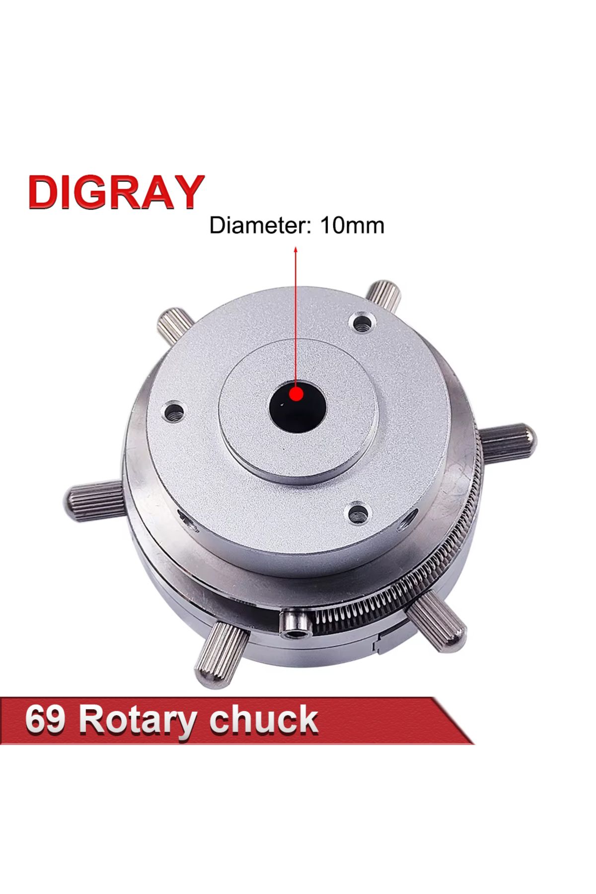 Choice-DIGRAY D69 Auto Lock Rotary Attachment CNC Router Laser Engraving Machine Rotary Axis Chuck for R... 5