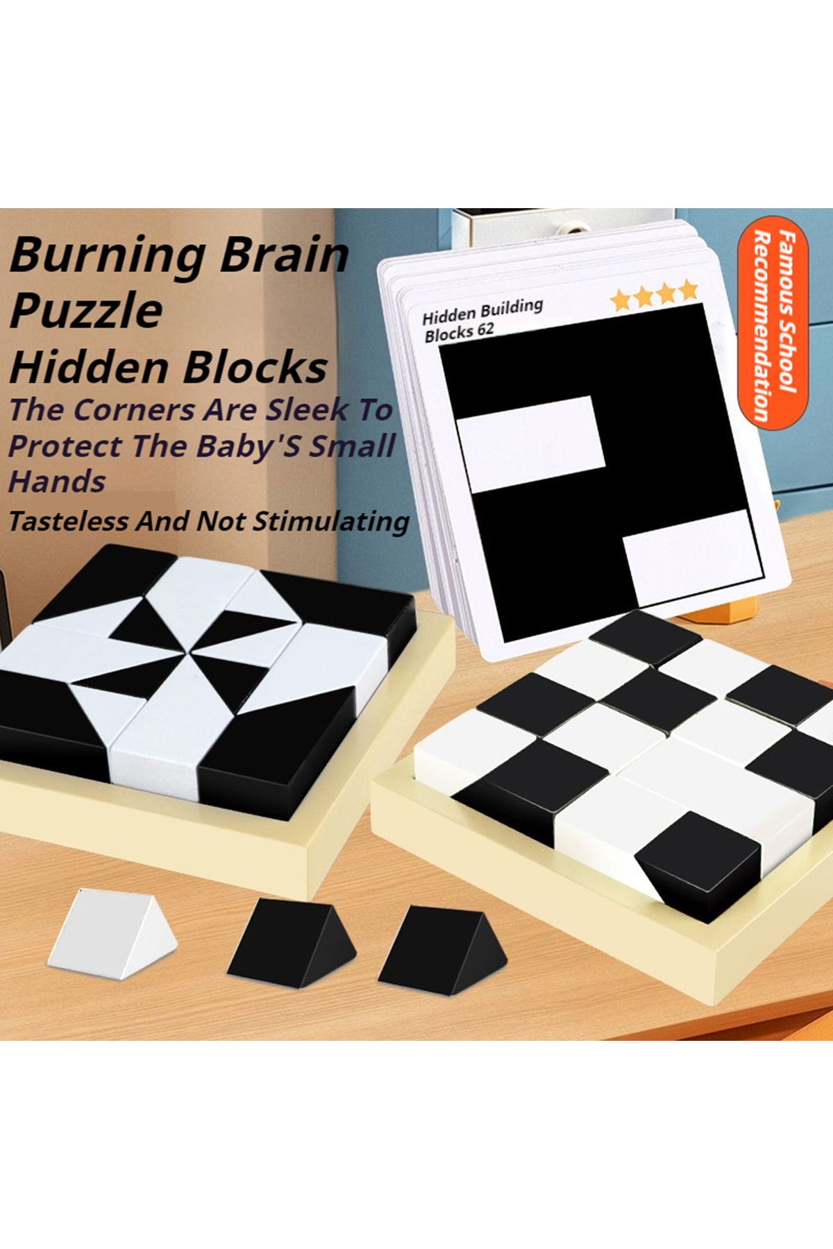 Choice-Montessori Puzzle Hidden Building Blocks Puzzle Toys Parent-Child Interactive Board Game Board Ga... 4