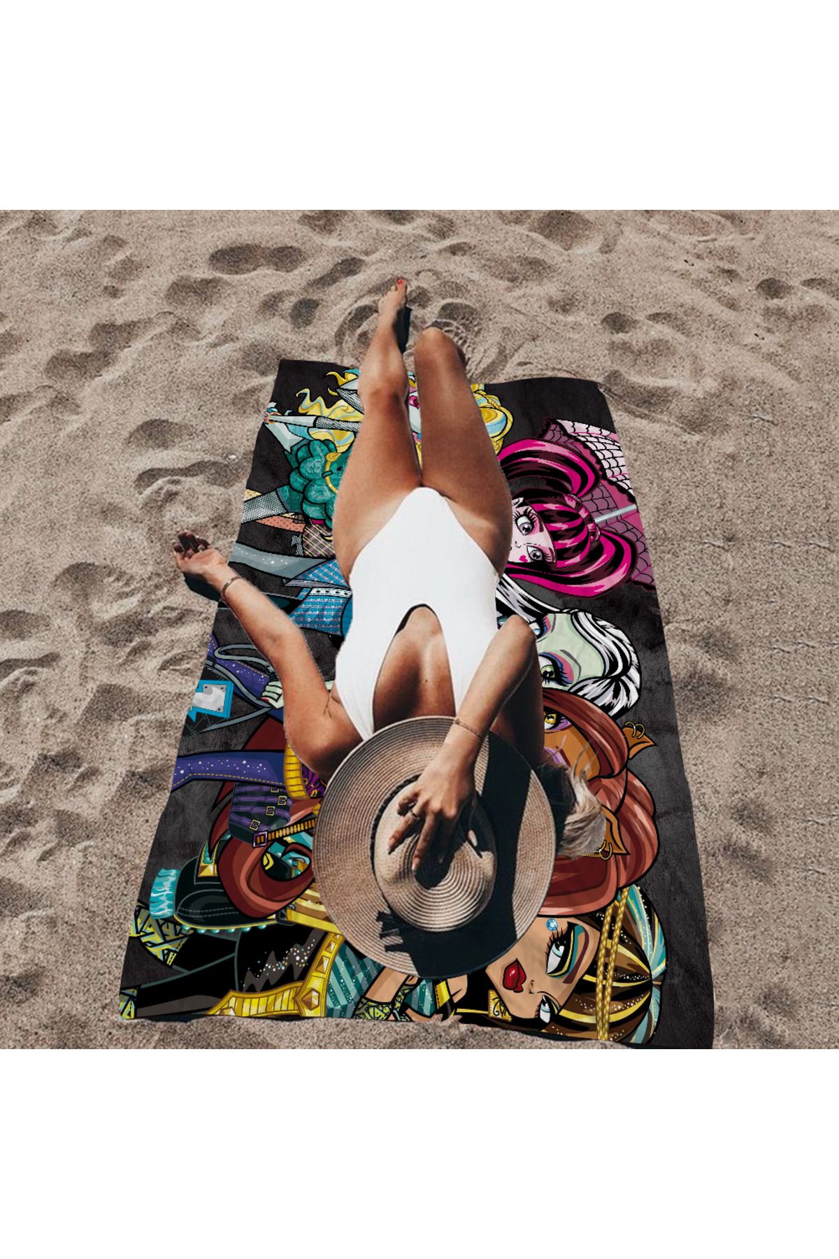 Choice-Cartoon M-Monster High D-Draculaura Towel Microfiber Beach Towel Absorbent Quick dry Soft Yoga Sw... 5