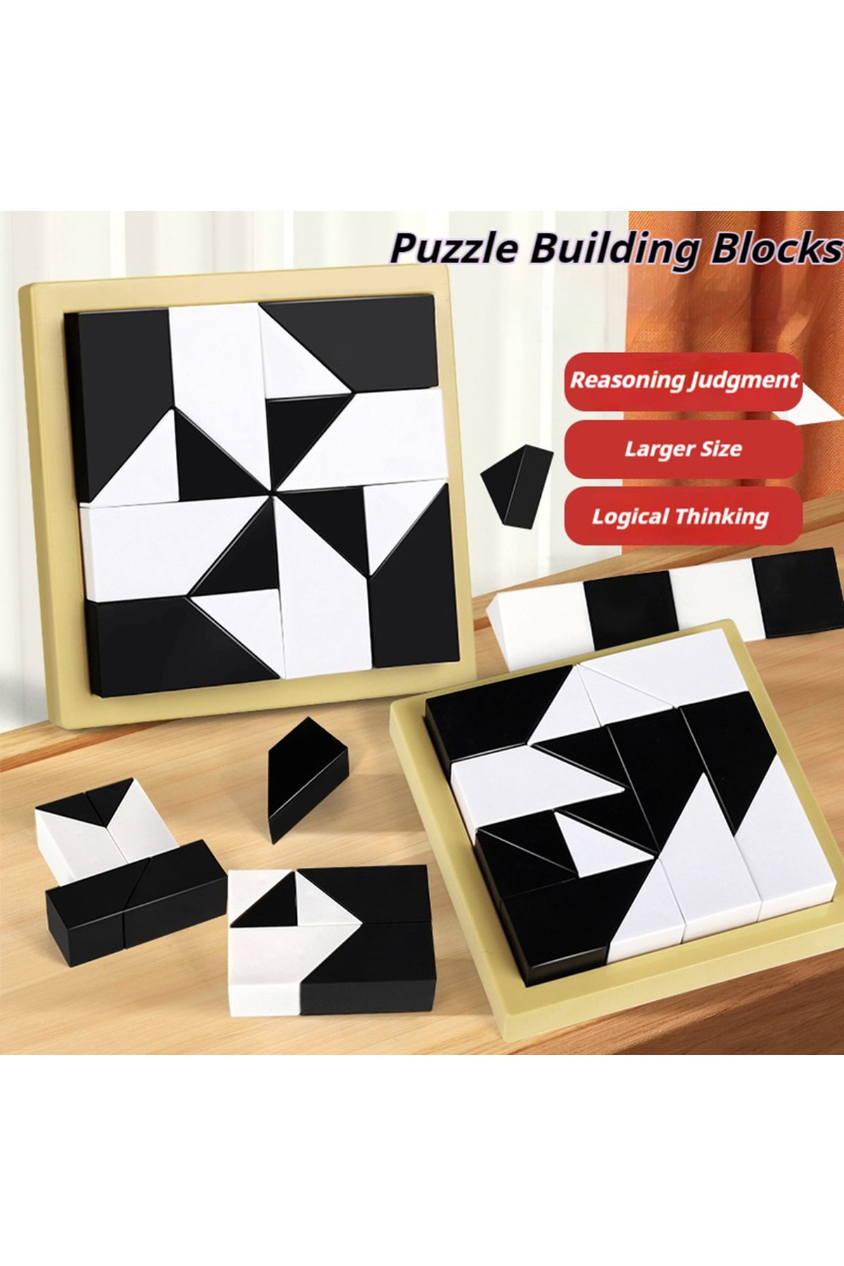 Choice-Montessori Puzzle Hidden Building Blocks Puzzle Toys Parent-Child Interactive Board Game Board Ga... 3