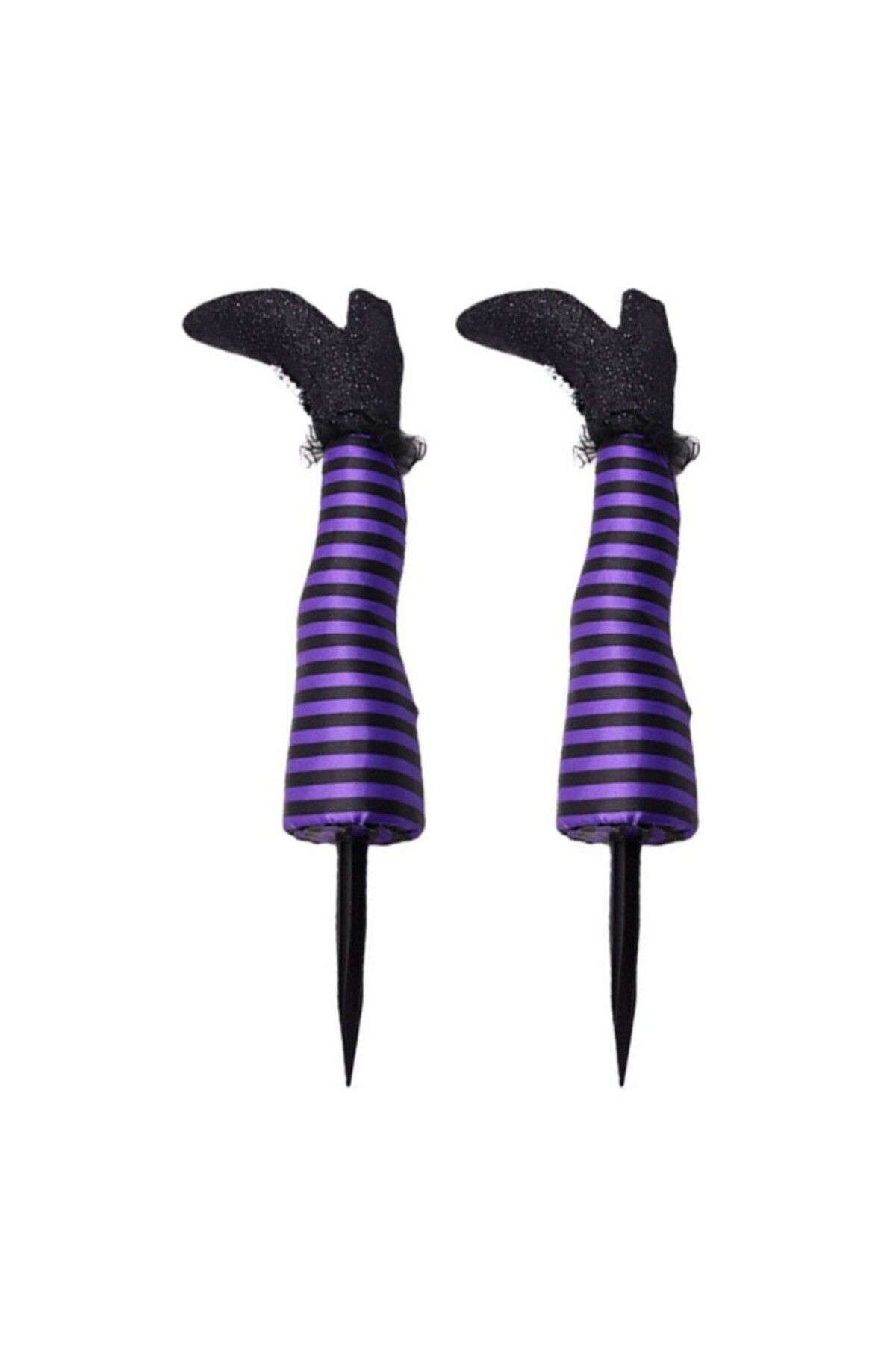 Choice-2PCS Halloween Evil Witch Legs Decorations Upside Down Wicked Wizard Feet With Boot Stake Yard La... 1