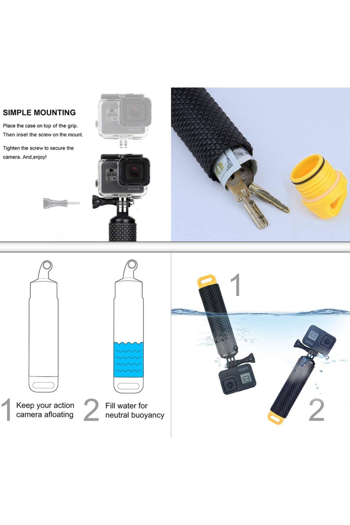 Choice-Action Camera Accessories Set For Gopro Hero 12 11 10 For Xiaomi Yi Insta360 X4 X3 Case Kit Strap... 6