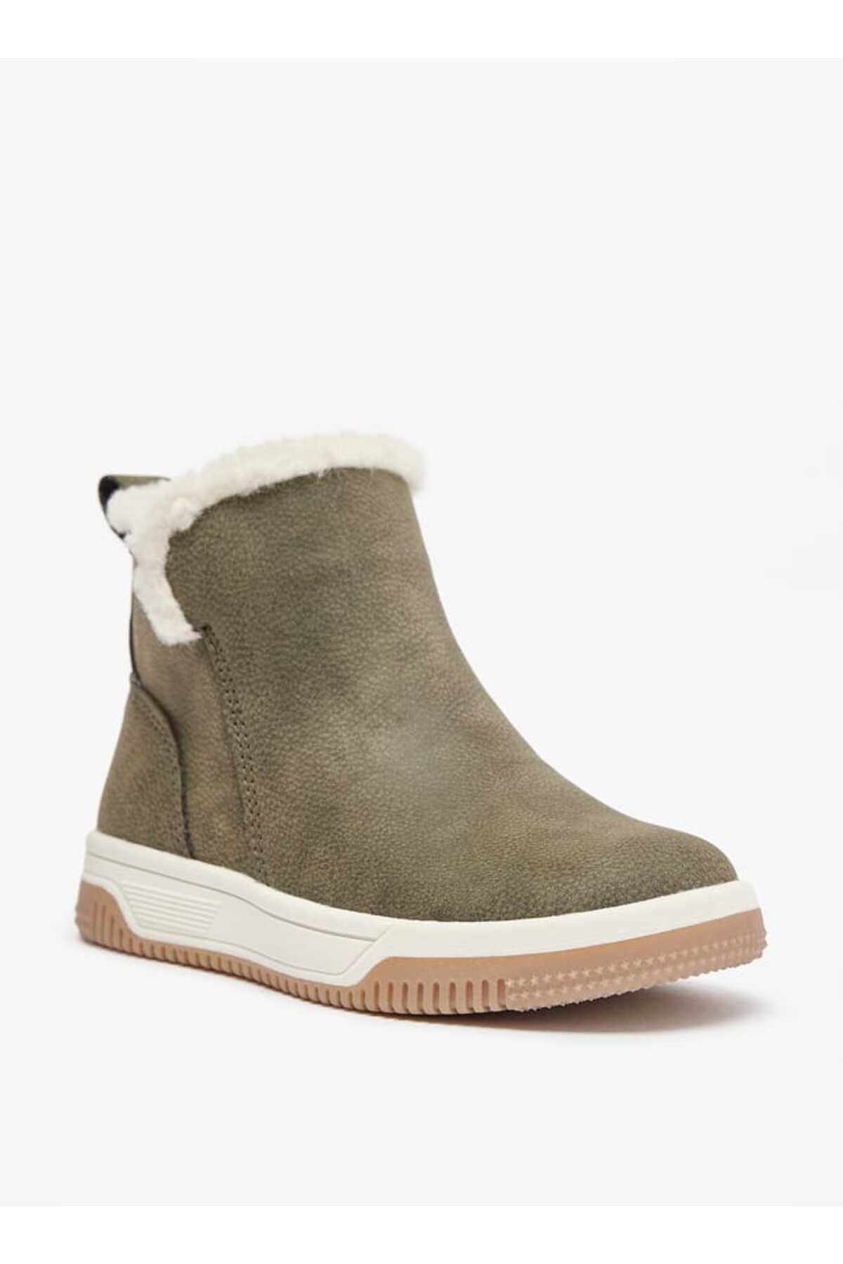 Juniors-Solid Ankle Length Boots with Zip Closure and Pull Tabs 1