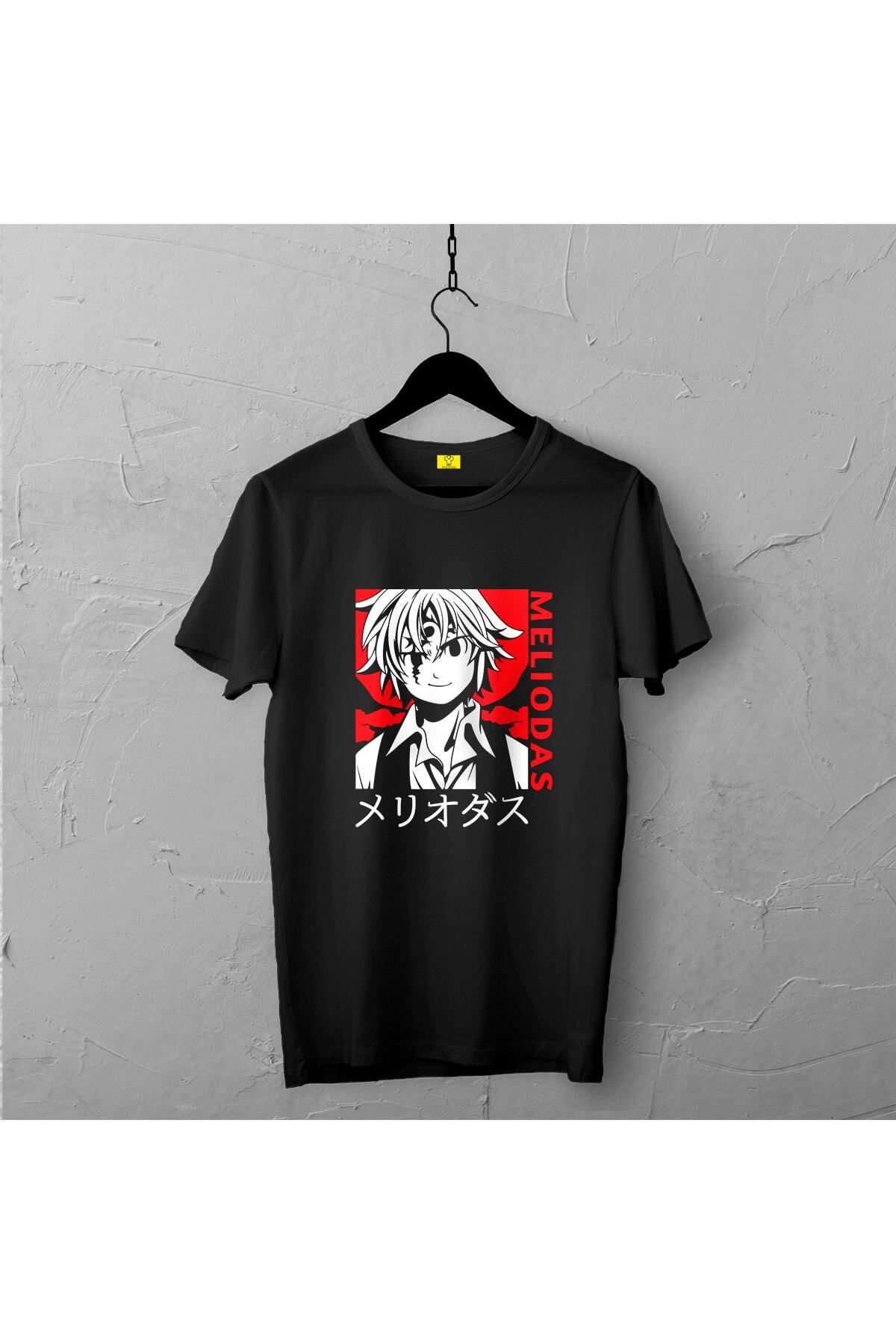 Pisa Art Meliodas Tasarımlı Tshirt , Unisex Premium, Çatlama Solma Yapmaz / Anime