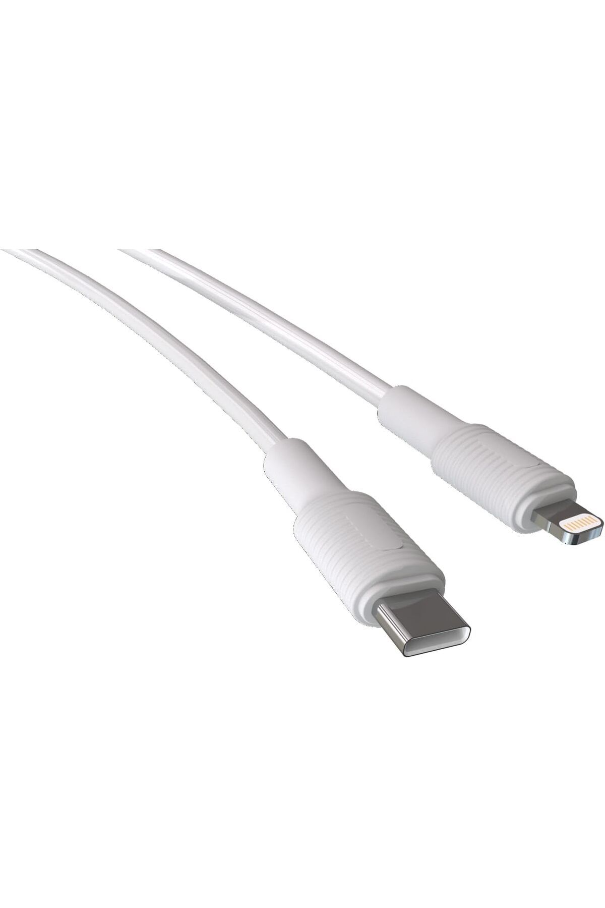 STOREMAX bystoreby Coral iPhone Uyumlu Type C-Lightning PD Hızlı Şarj Kablosu (Beyaz + Beyaz Uç) (150 CM)