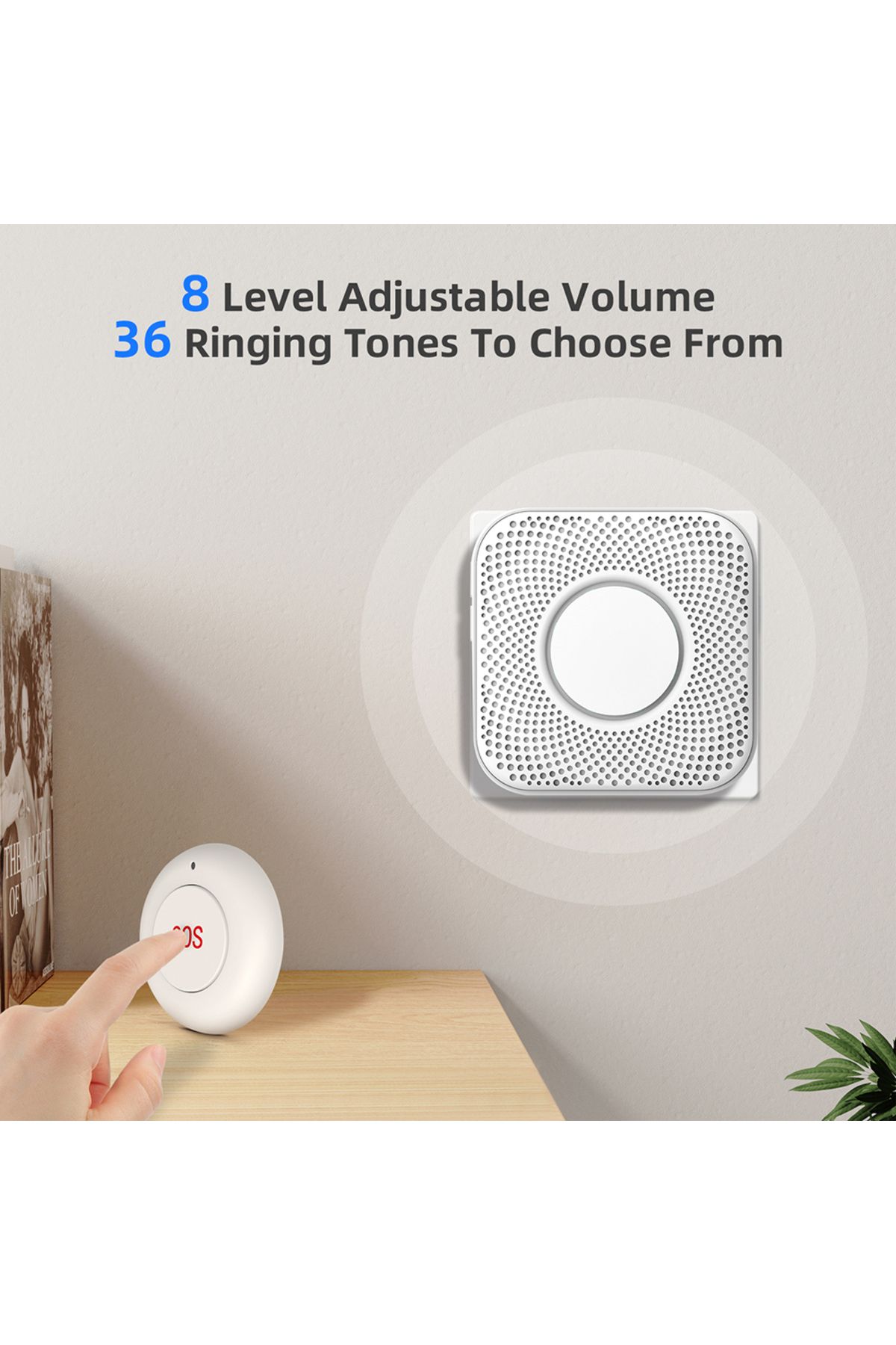 GauTone-Wireless SOS Button Caregiver Page Emergency Medical Alert System for Seniors Patients Elderly At... 5