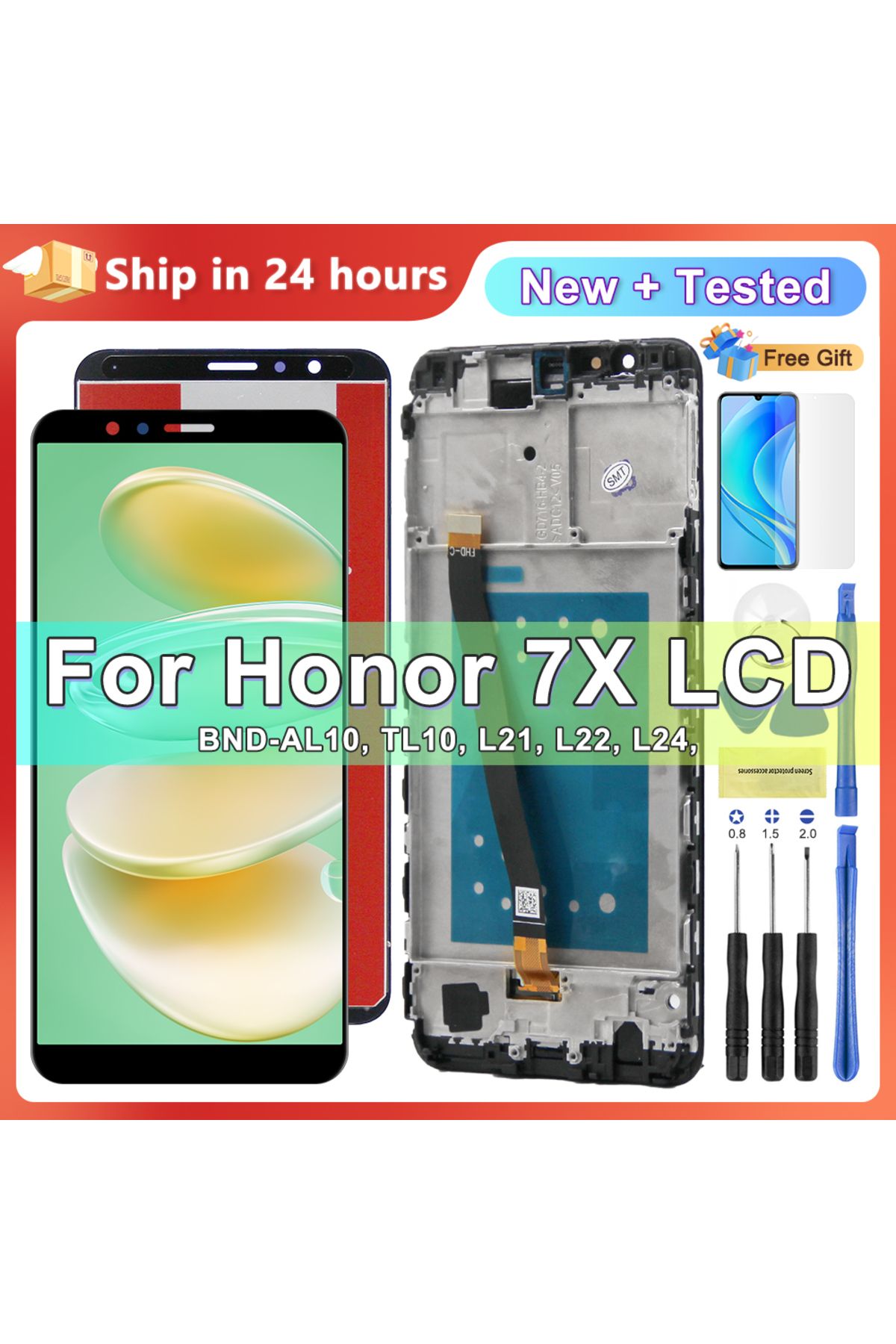 sinmaytai-5.93" For Honor 7X BND-L21 BND-L22 Lcd Display Digital Touch Screen with Frame for Huawei Honor7X... 1