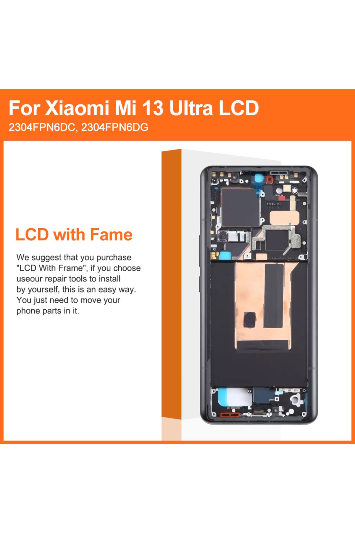 Choice-6.73" For Xiaomi 13 Ultra LCD Display 2304FPN6DC Touch Screen Replacement Digitizer with Frame Fo... 3