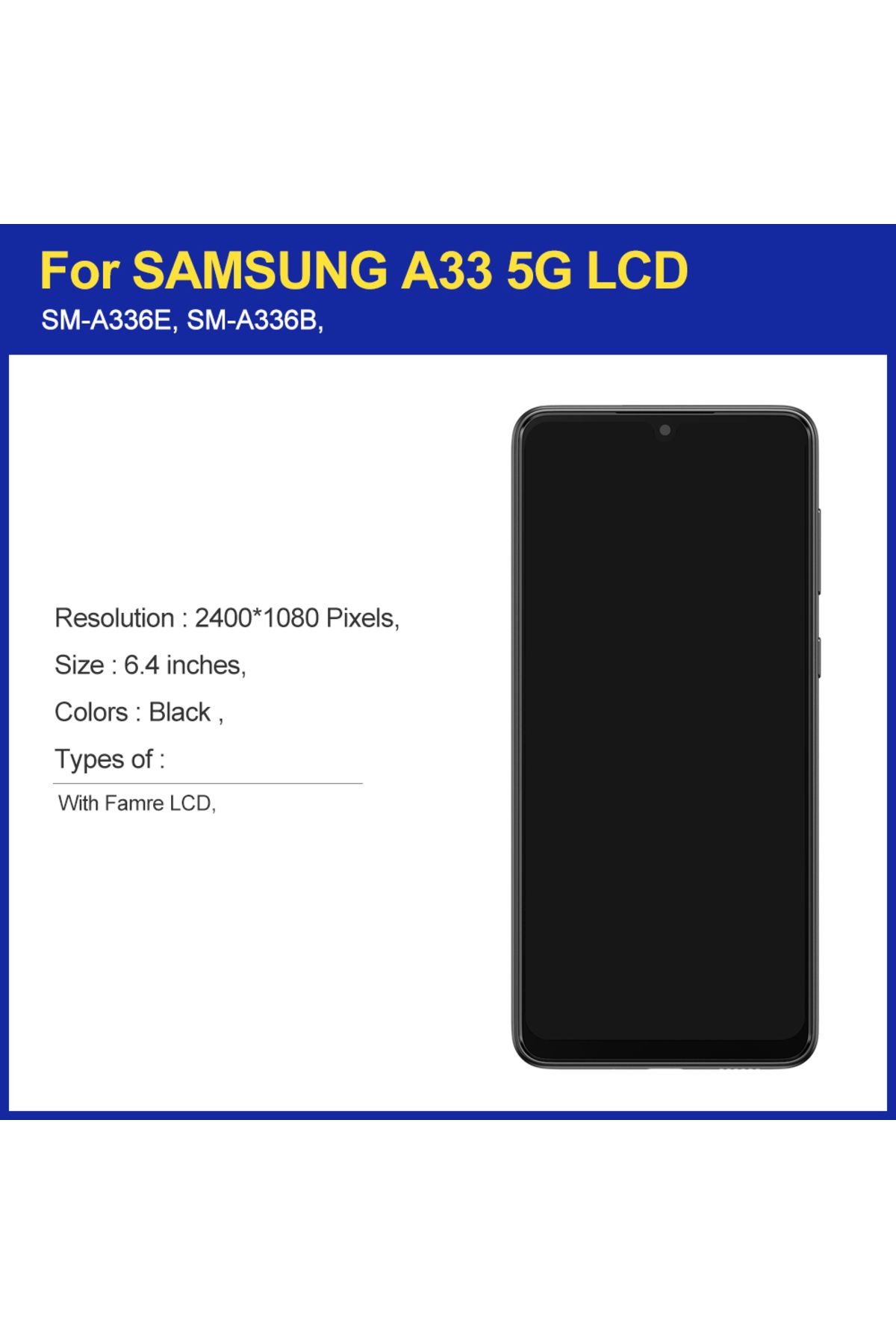 Choice-100% Tested For Samsung Galaxy A33 5G LCD Display A336 A336F A336B SM-A336B Display Touch Screen ... 2
