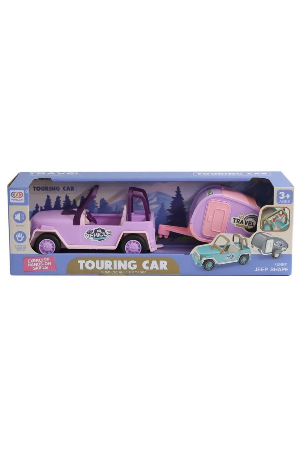 gcaksesuar Nessi SS113A-SS113C Çekme Karavan Sesli Safari Araba -Birliktoys