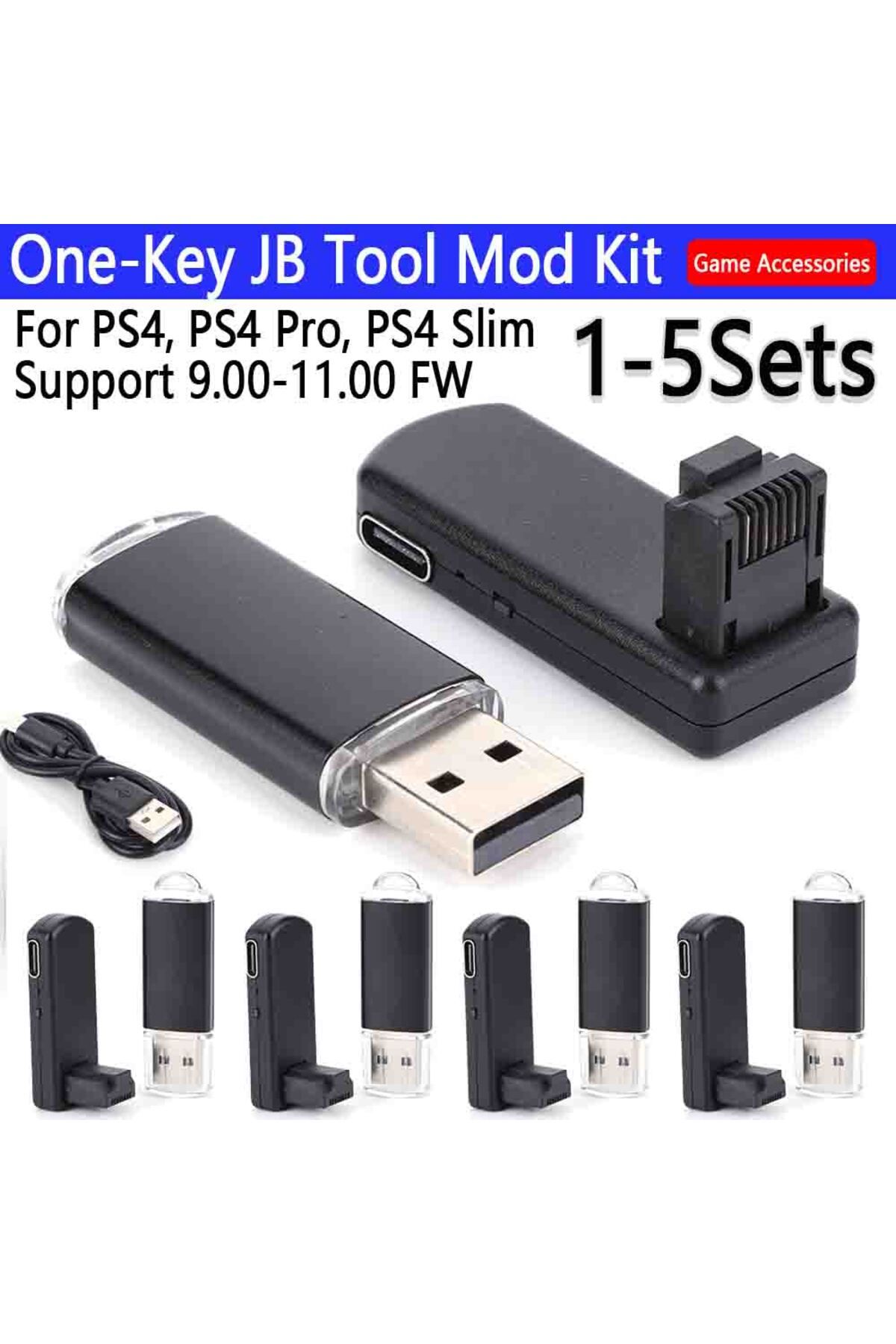 Shunmaii-1-5Sets One-Key JB Tool Mod Kit USB Dongle JB USB Adapter with Ethernet Type-C Cable Game Accesso... 2