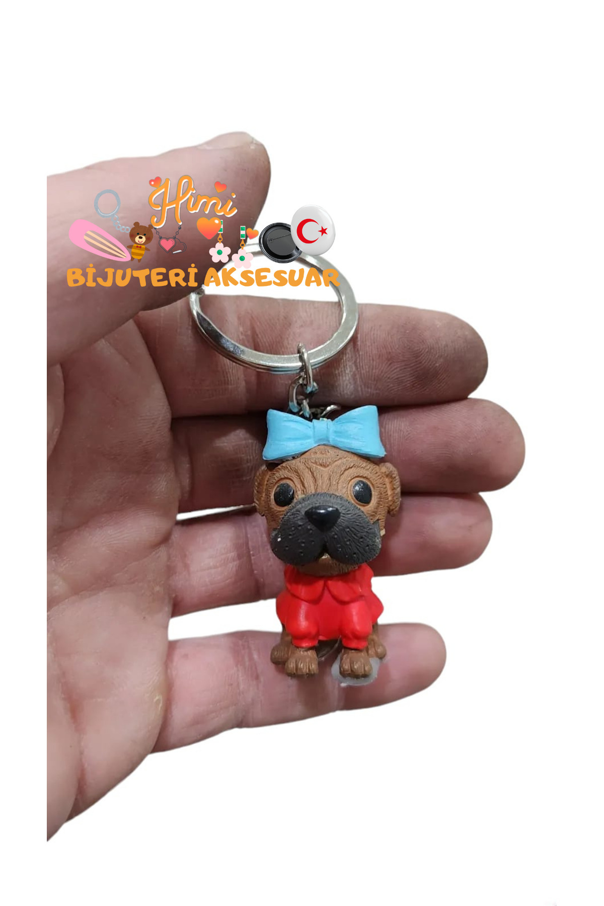 Kurdaleli Köpek Anahtarlık Sırt Çantası Süsü Oto Anahtarlık Okul Çantası Süsü Spor Çantası Süsü