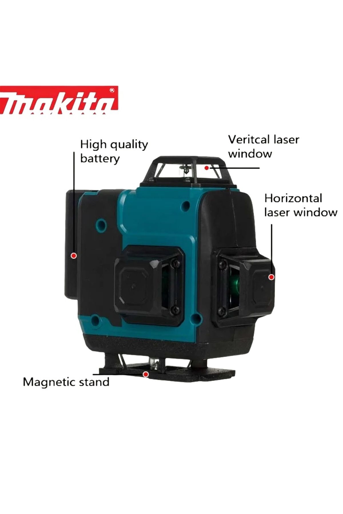 Makita-3D-4D 16Lines Laser Level 12V MAX CXT XPT Lithium-Ion Self-Leveling 360° 3-Plane Green Las... 5