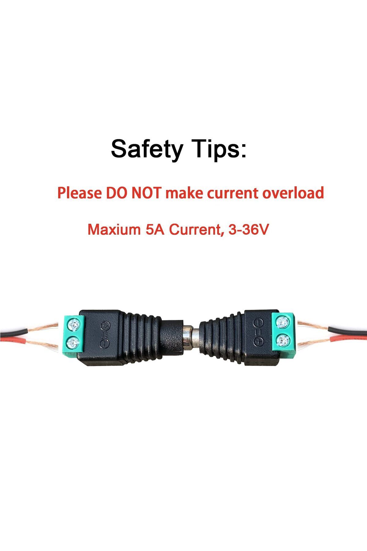 AOKIN-5 pairs 12V DC Power Connector 5.5mm x 2.1mm DC Power Plug Male and Female DC Connectors for LED ... 6